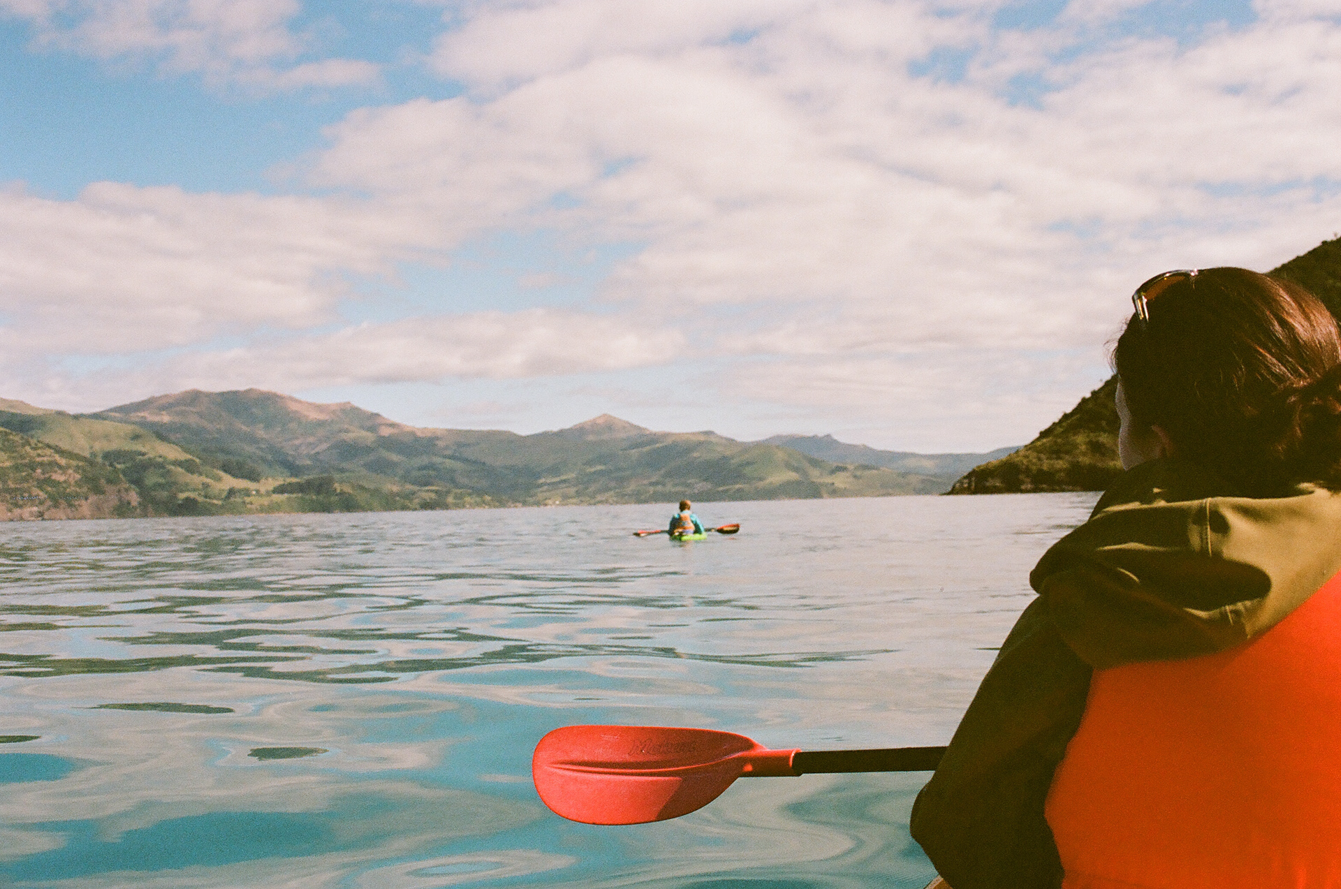 Drew in the kayak. 35mm, Canon EOS Rebel S.