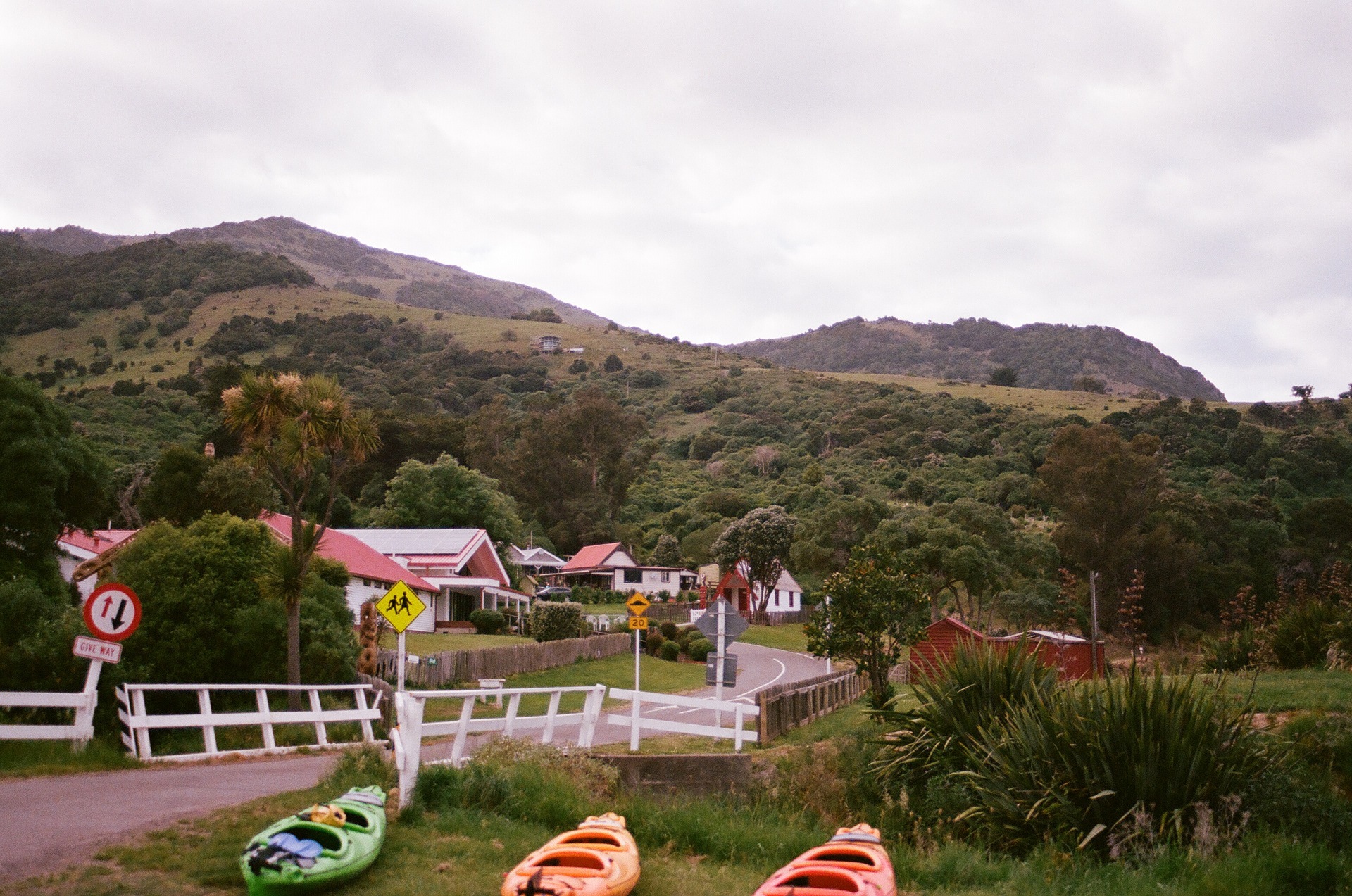 Kayaking, Akaroa Harbour. 35mm, Canon EOS Rebel S.