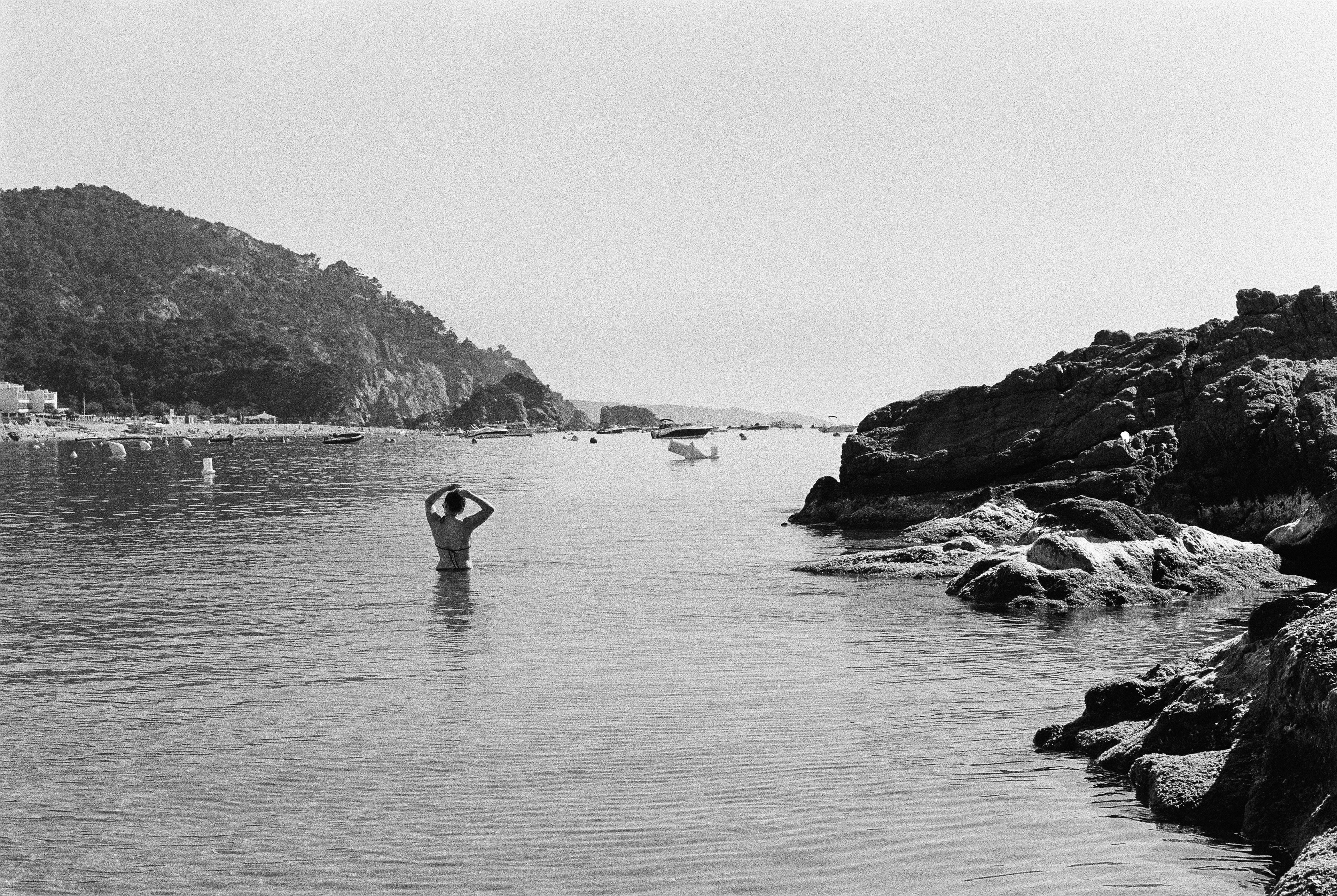Alyssa at Platja Gran. 35mm Canon FT QL.