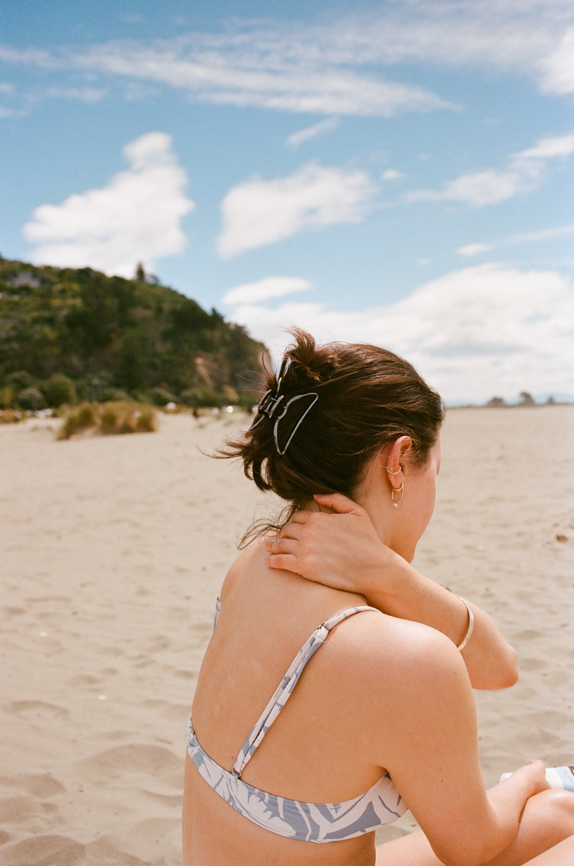 Drew on the beach. 35mm, Canon EOS Rebel S.