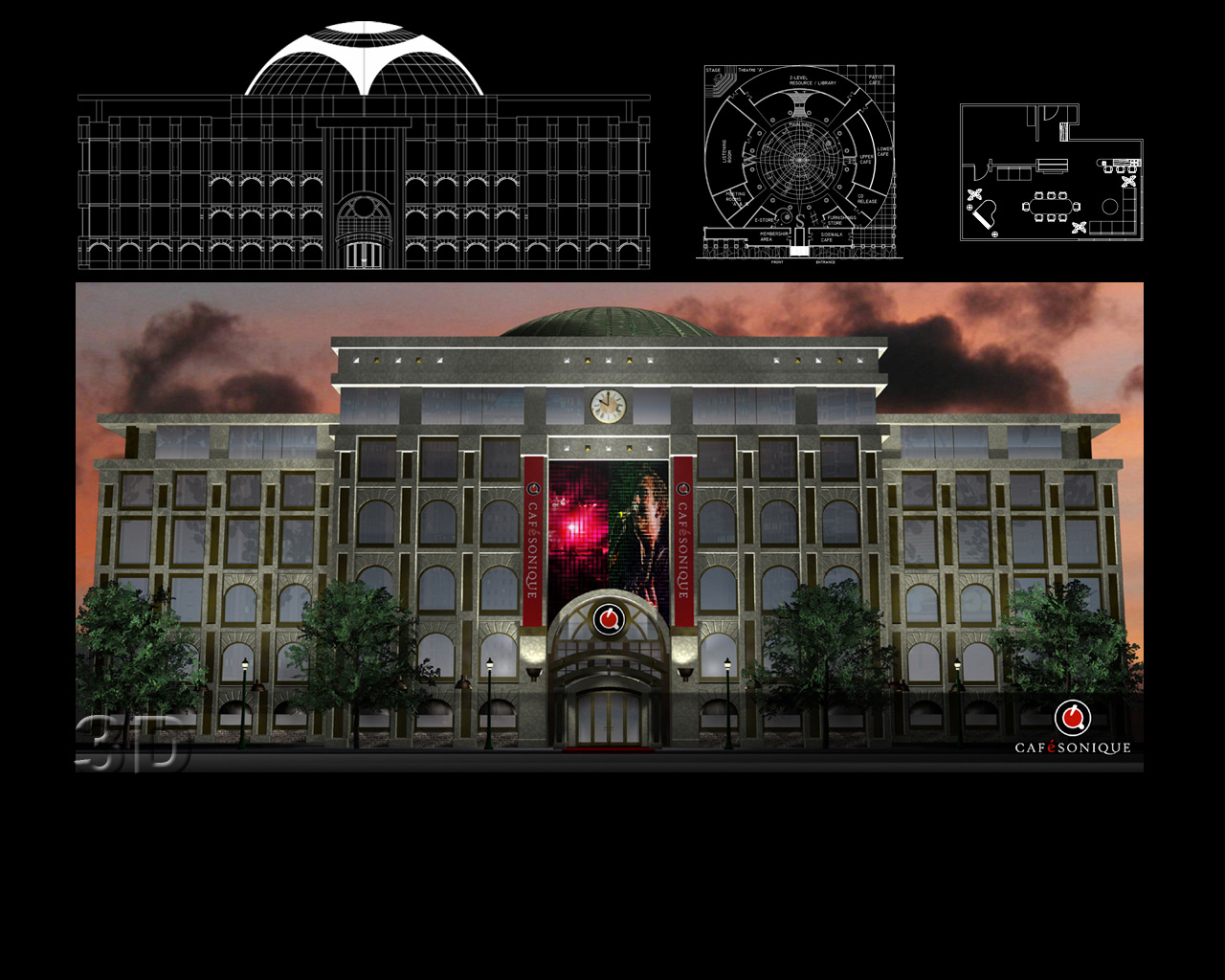 3D Virtual Reality Space - Cafe Sonique