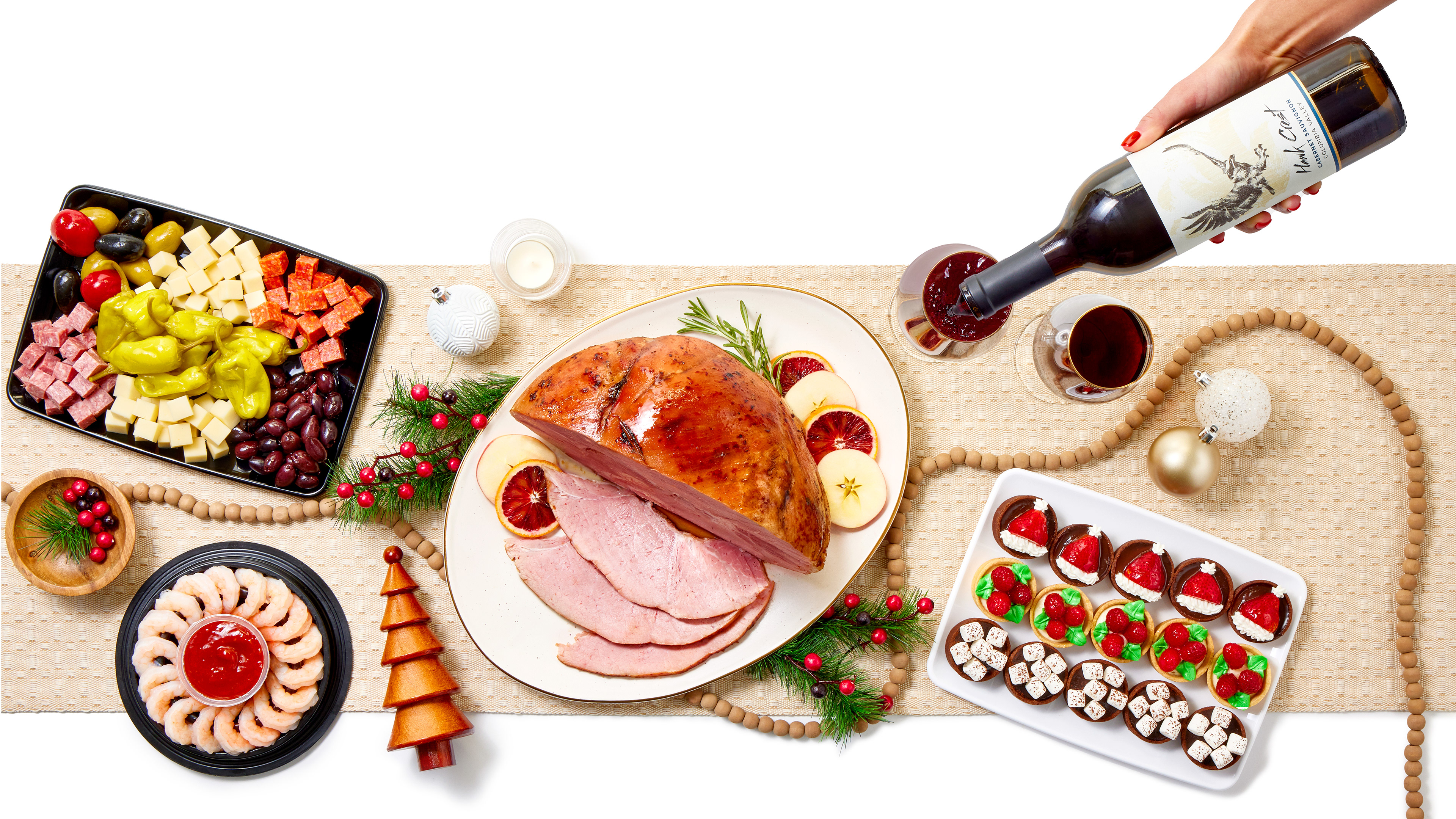 Christmas dinner front page table scape asset