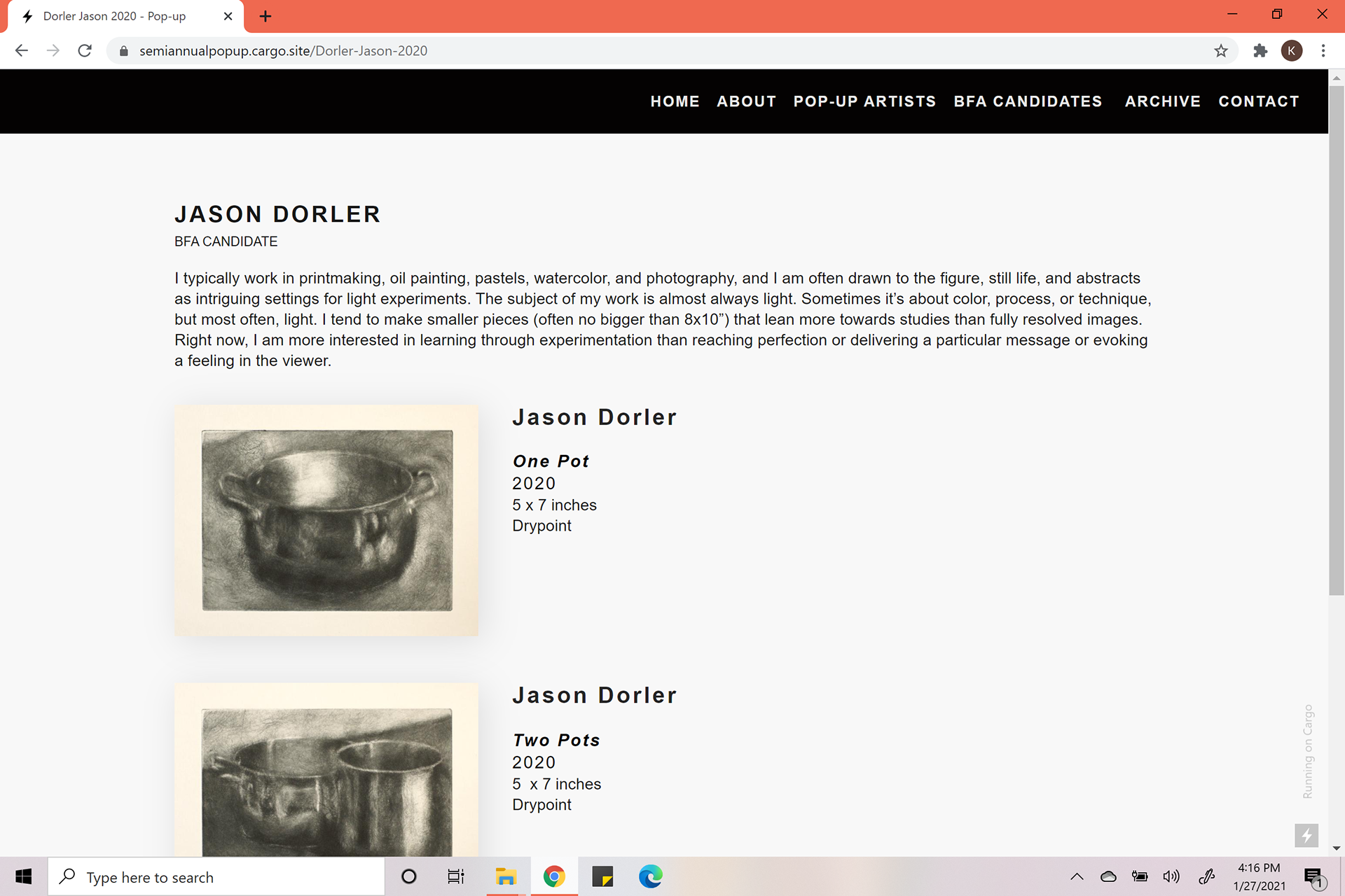 Individual exhibitions