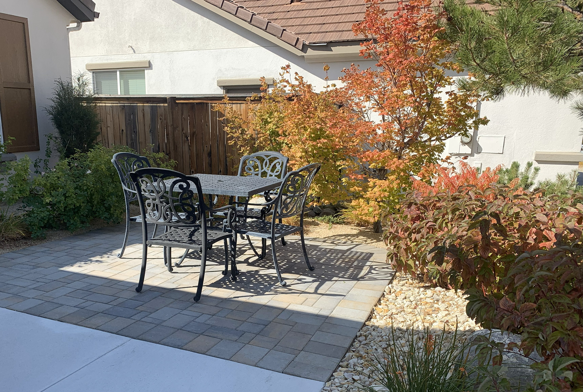 New outdoor patio after construction