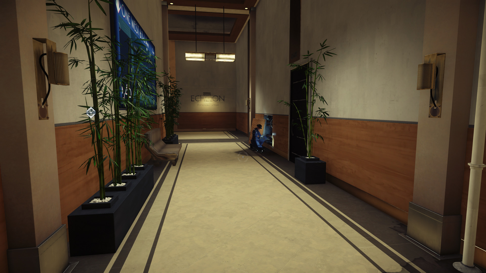 responsible for all environment assembly, modeling and texturing (props were outsourced). This hallway was a basic block with columns, and required a lot of figuring out and design still. Created wall and floor textures.