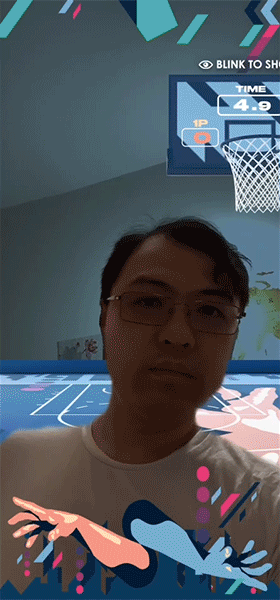 Front Camera for Mini Game - 1P (Blink to shoot)