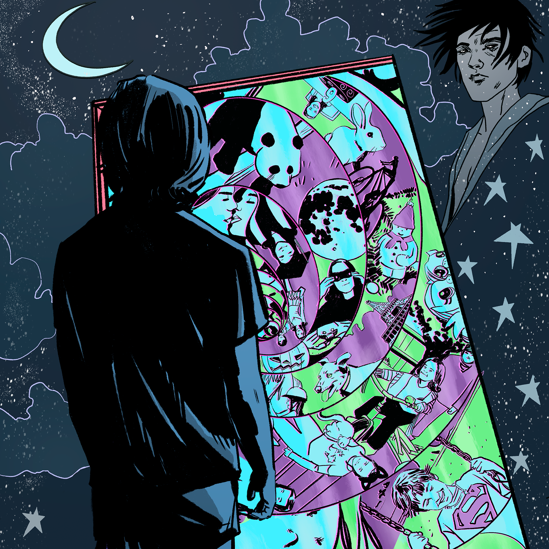 Drawn from the Dreaming illustration. Clients: Audible and DC Entertainment