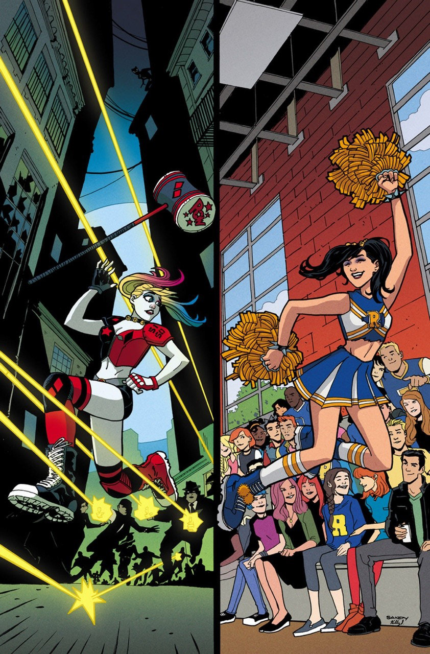 Betty and Veronica vs Harley and Ivy, DC/Archie. Colors by Kelly Fitzpatrick.