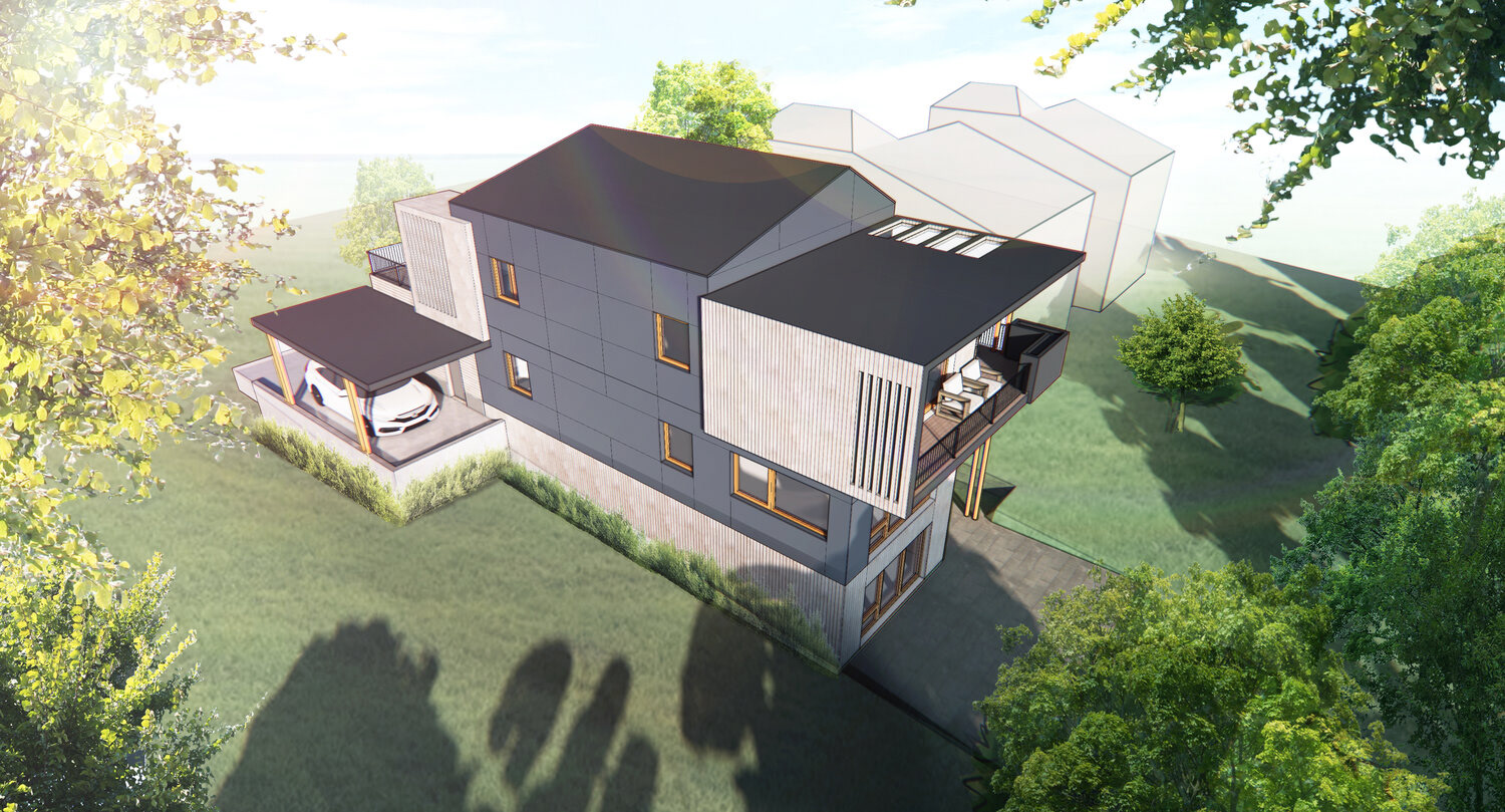 Aerial View of Sunflower Passive House