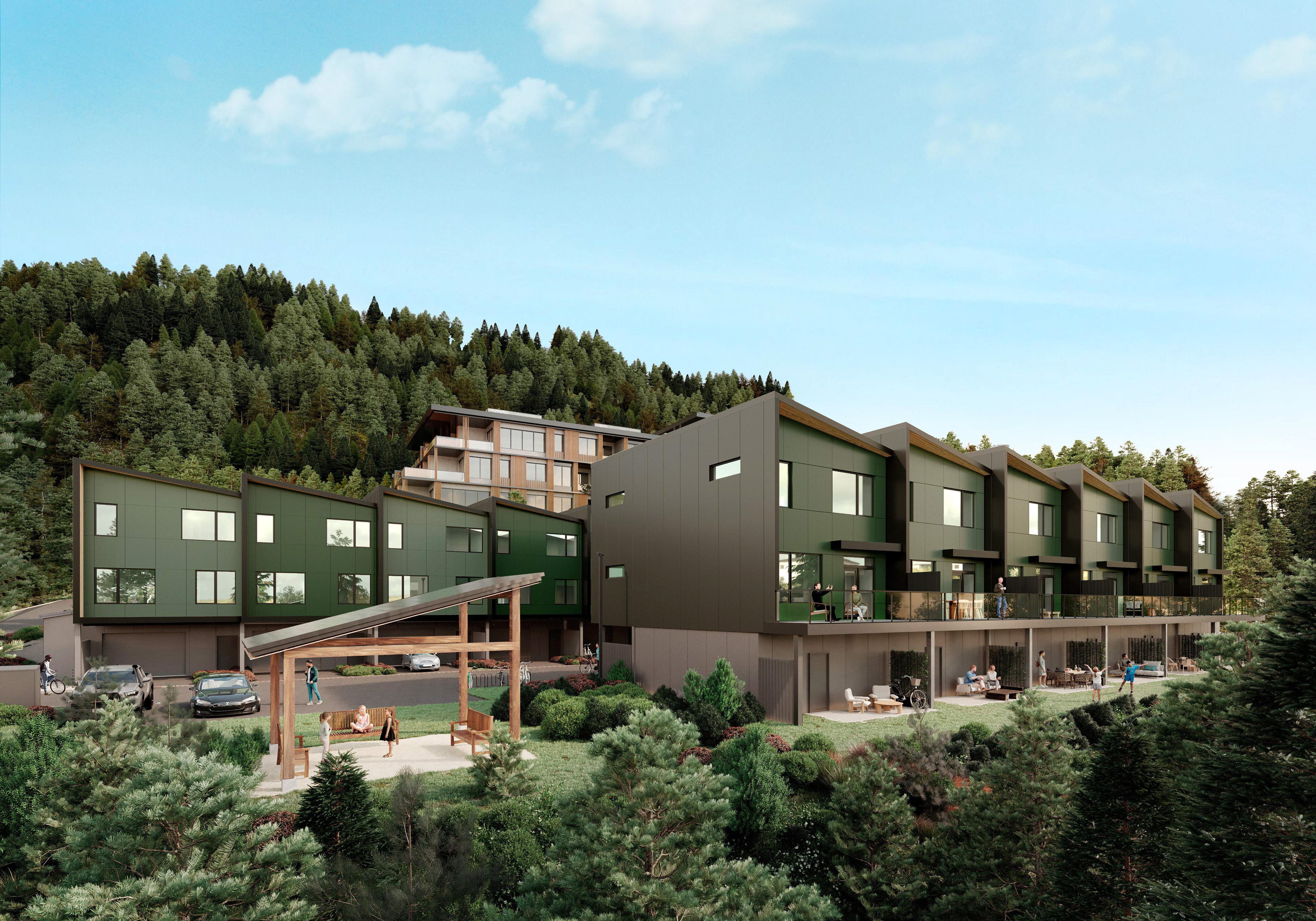 Townhomes Nestled into the Forest.