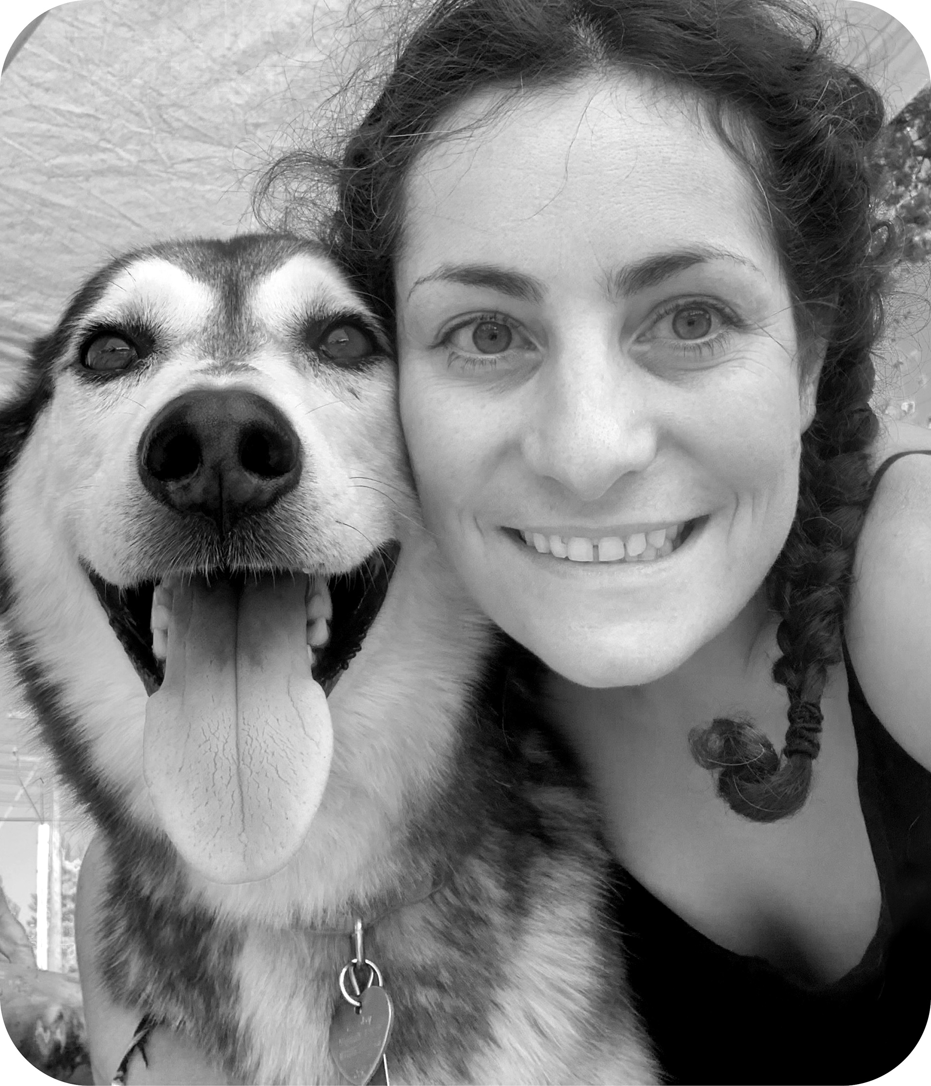 Portrait of Principal Architect Hannah Perry and her Dog, Dobby