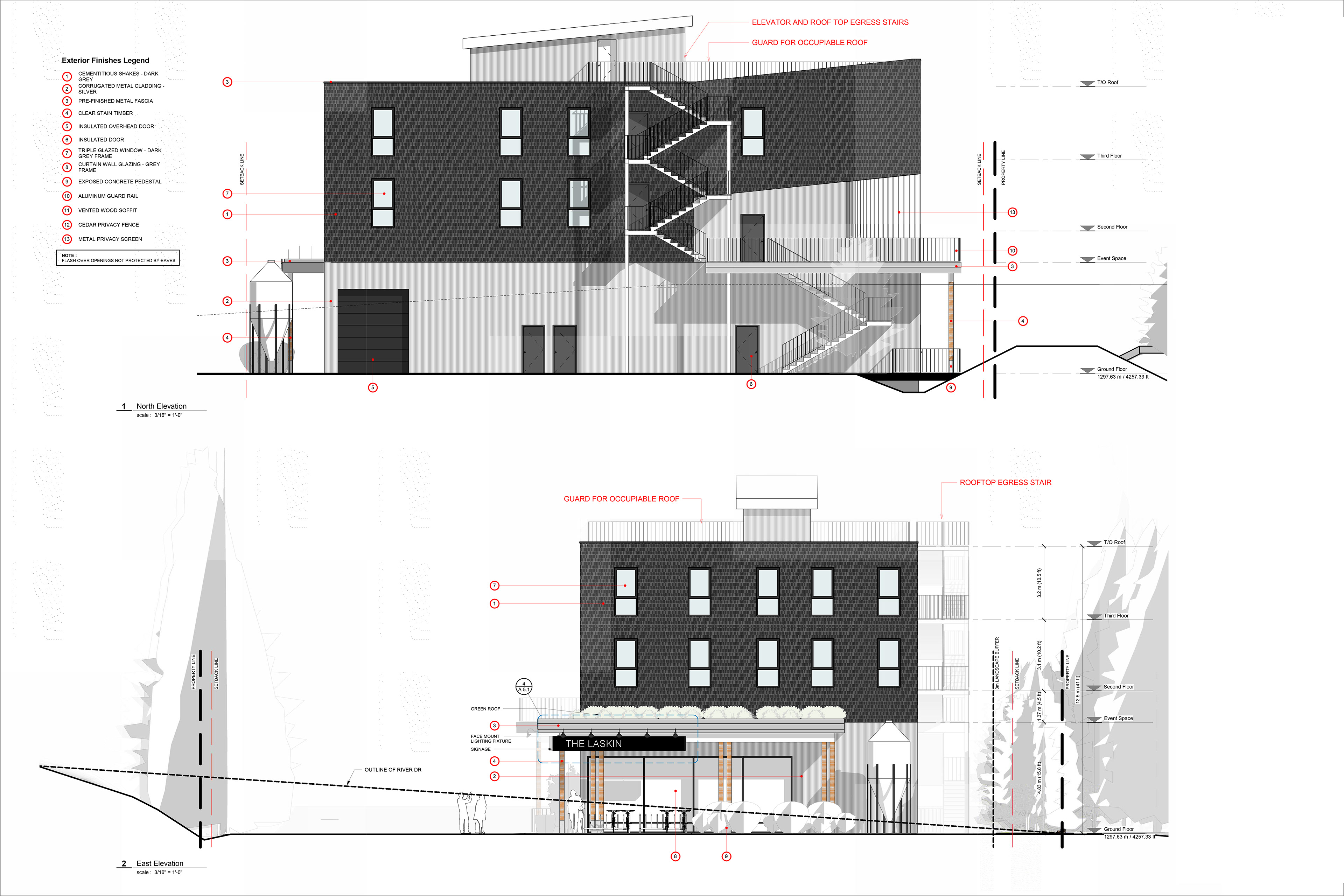 East Elevation of the Laskin
