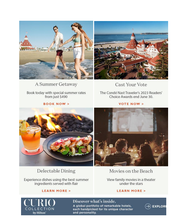 Hotel Del Coronado Landing Page - Delectable Dining