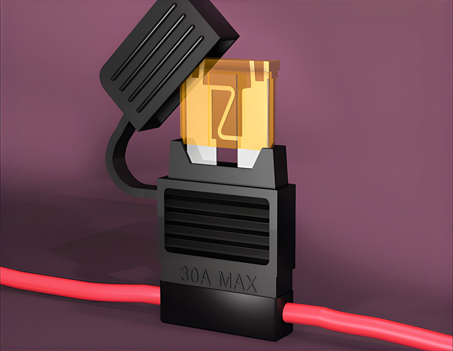 Splice-in fuse holder, closed position