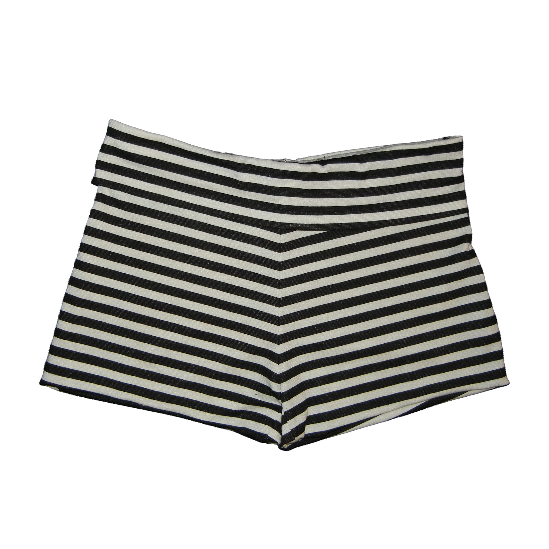 cut-and-sew foldover shorts
