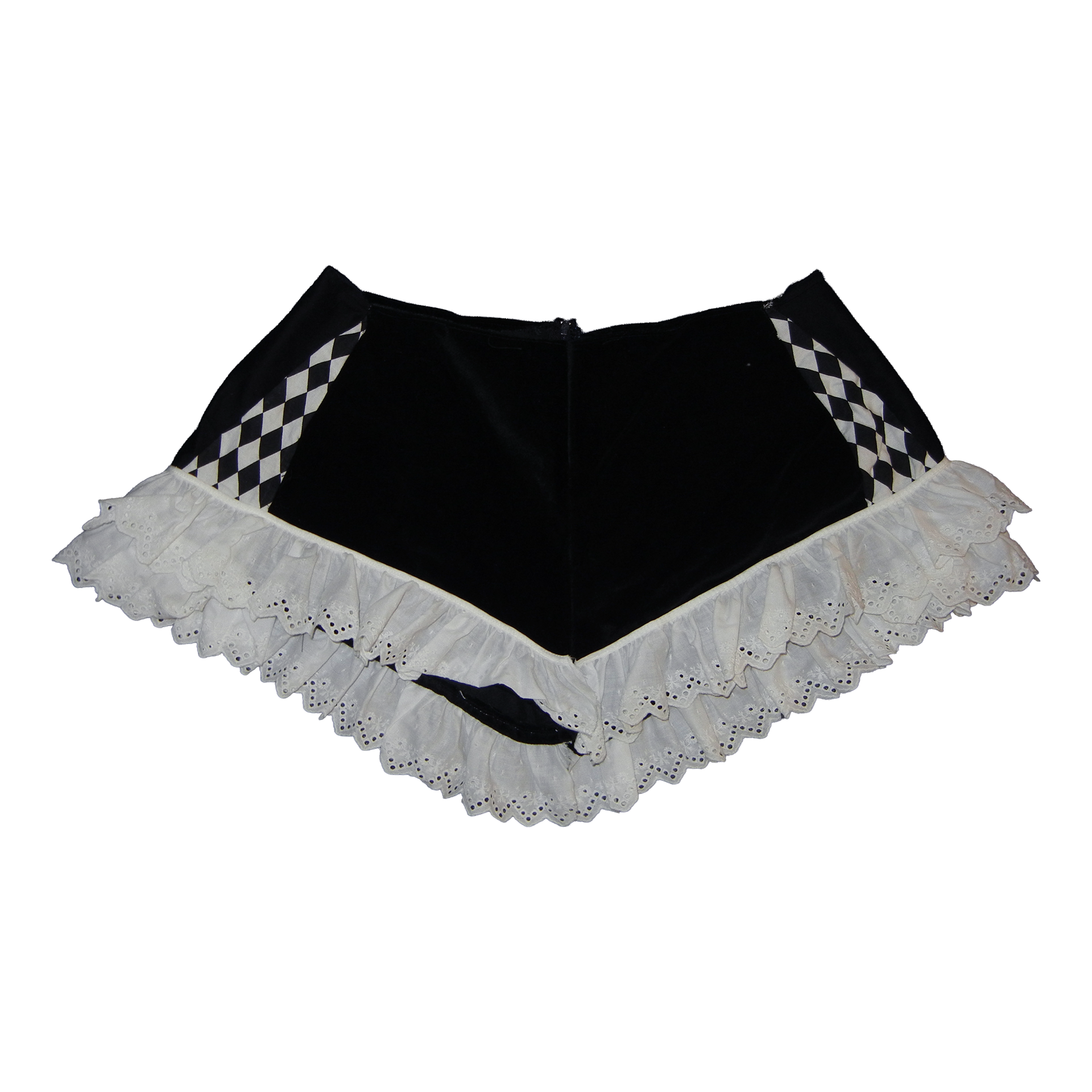 cut-and-sew clown shorts