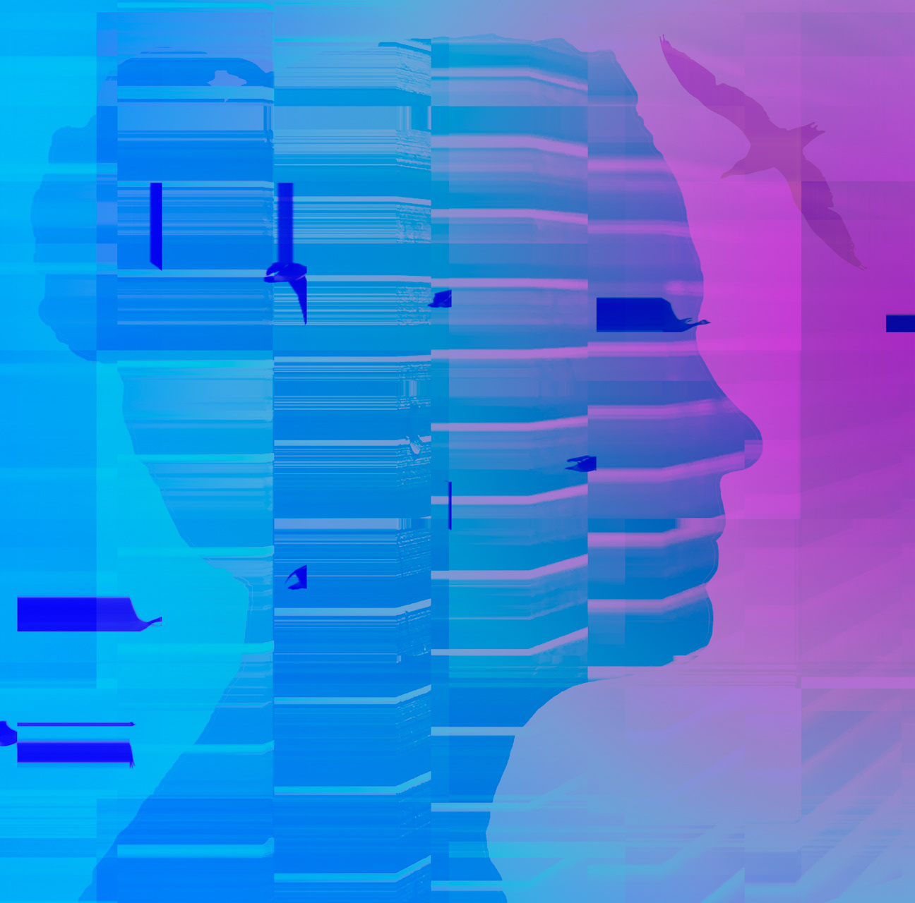 Self-portrait at the glitch farm