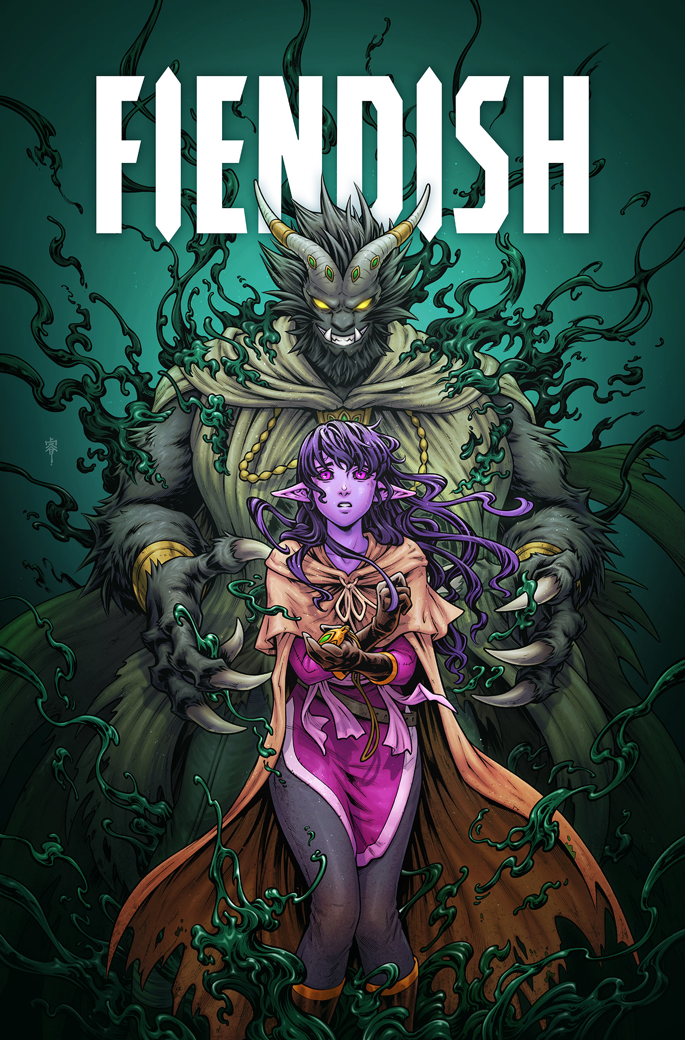 A cover for FIENDISH #3. Art and colors by me.