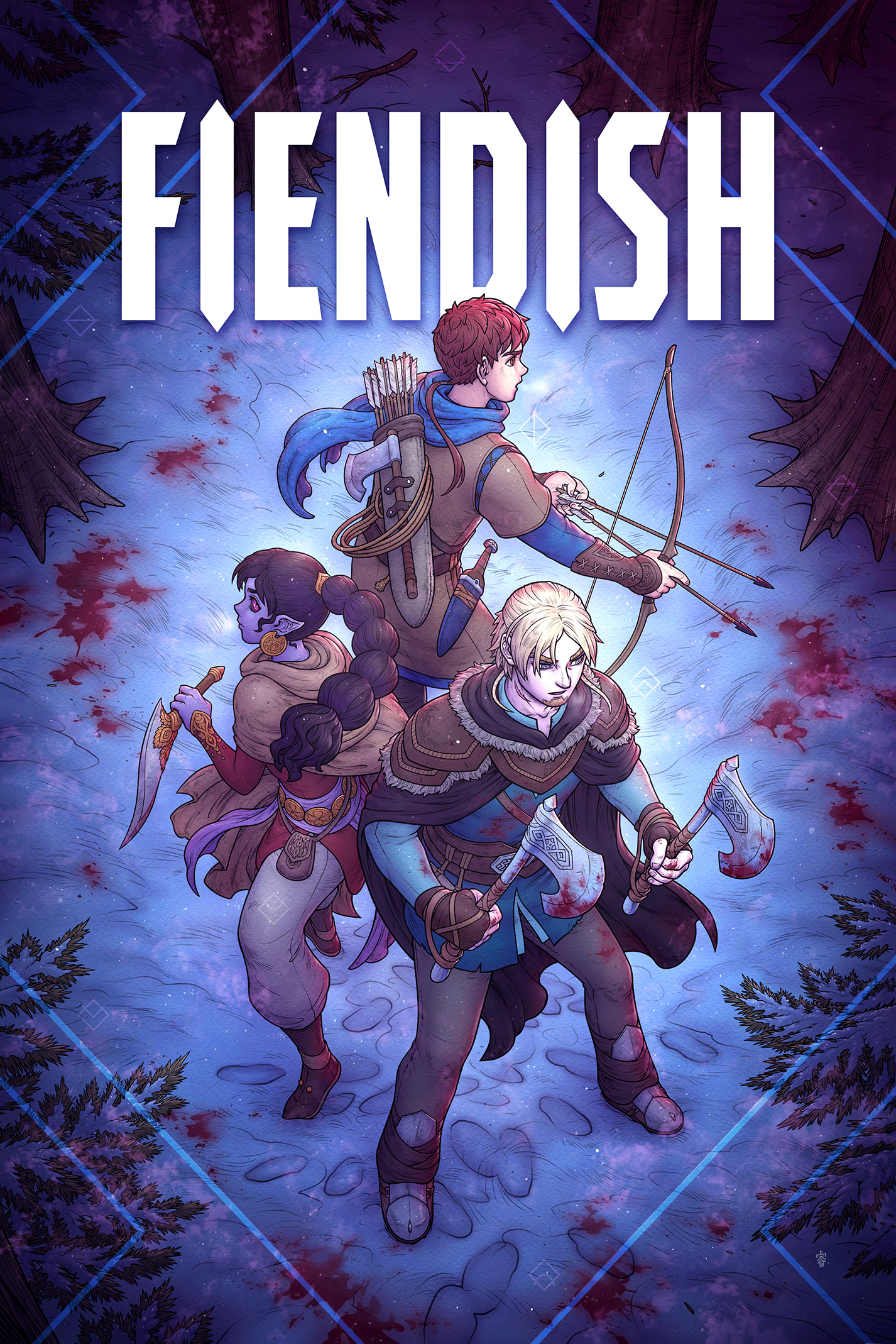 The permanent cover for my comic, FIENDISH #1.
