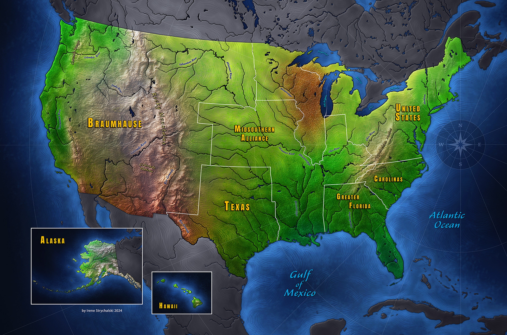 A map I created for the futuristic comic world of the RIPPAVERSE.