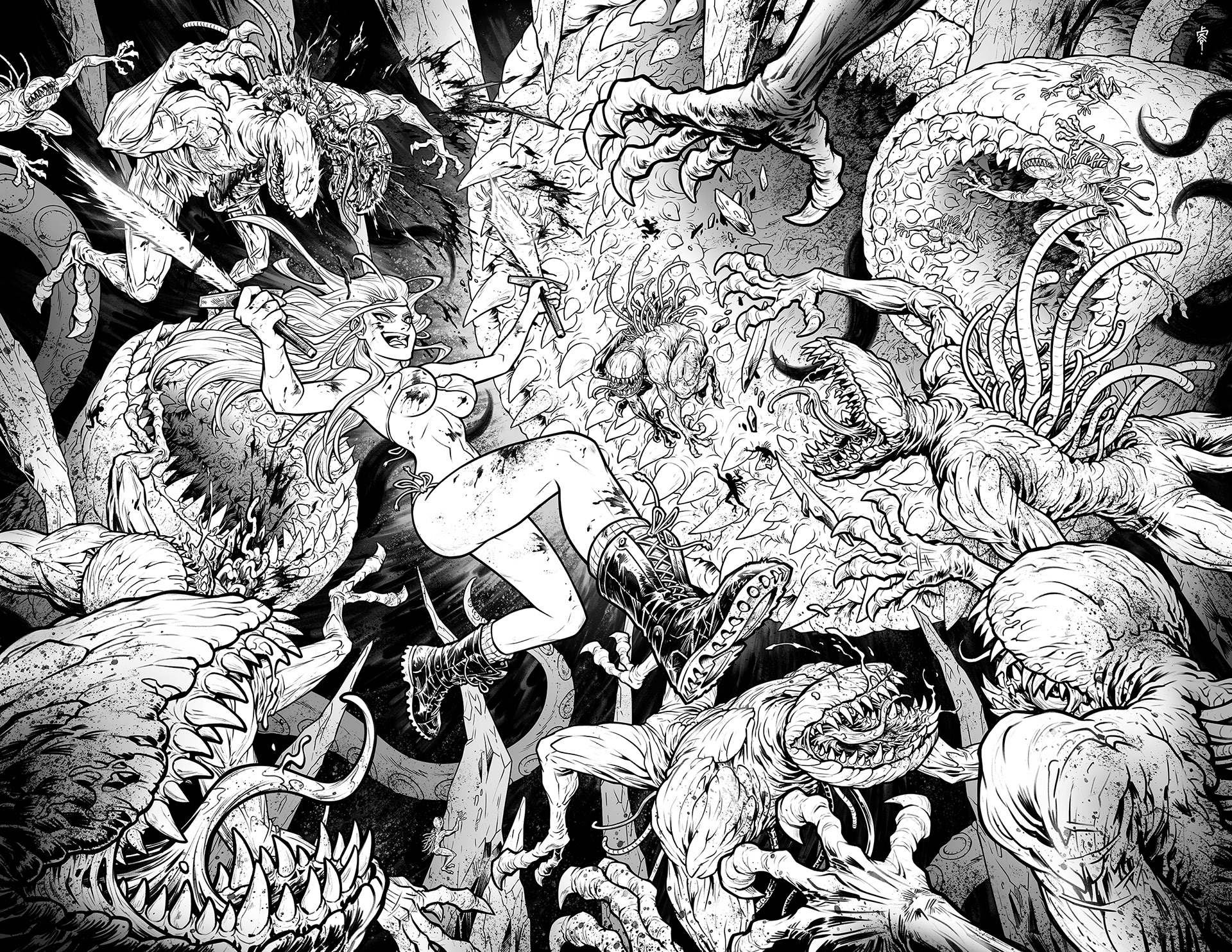 A double spread for the crowdfunded artbook, VISIONS 2.