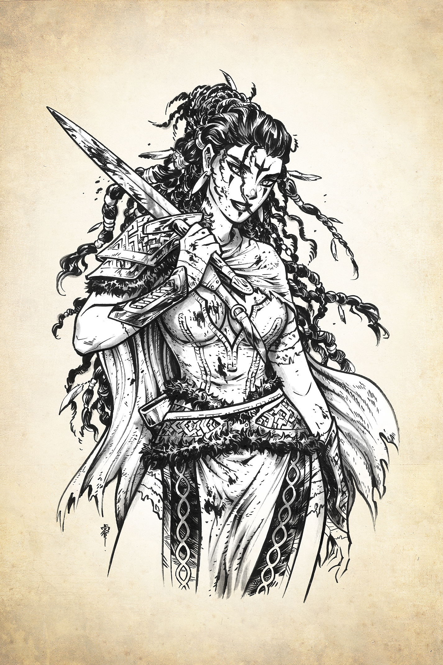 An illustration for my artbook, INCURVATE. 