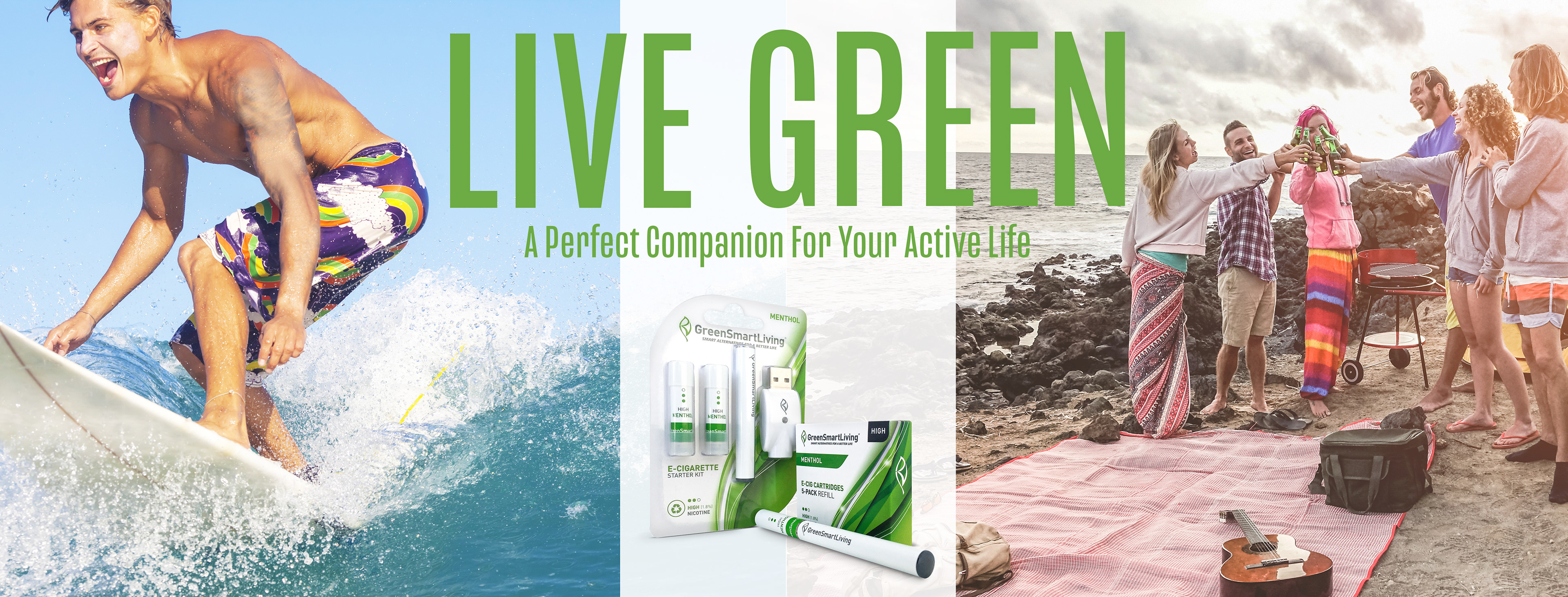 Live Green Campaign - Designed to promote a healthy lifestyle with a healthier smoking alternative