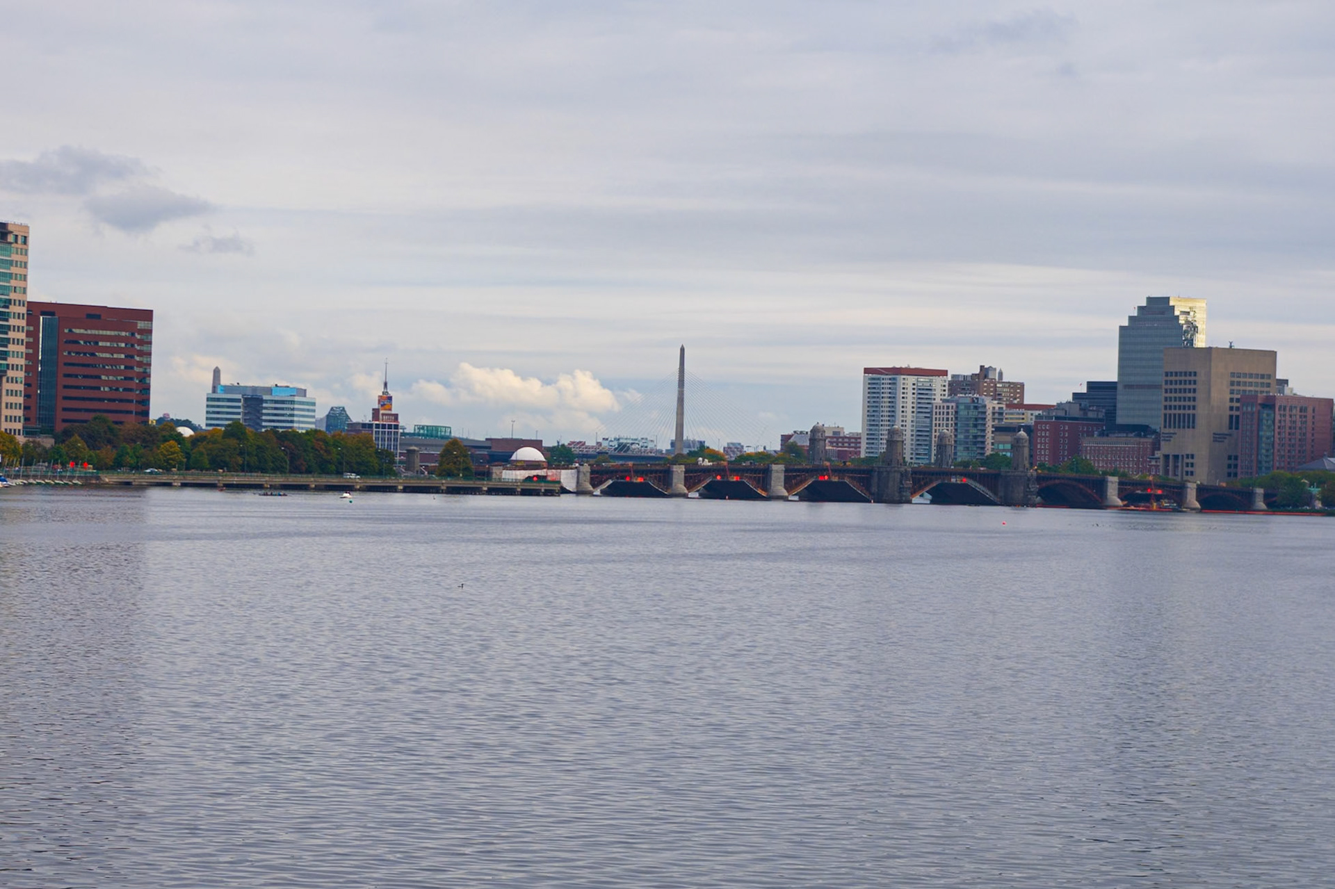 View of Charles River Looking East Boston October 2013