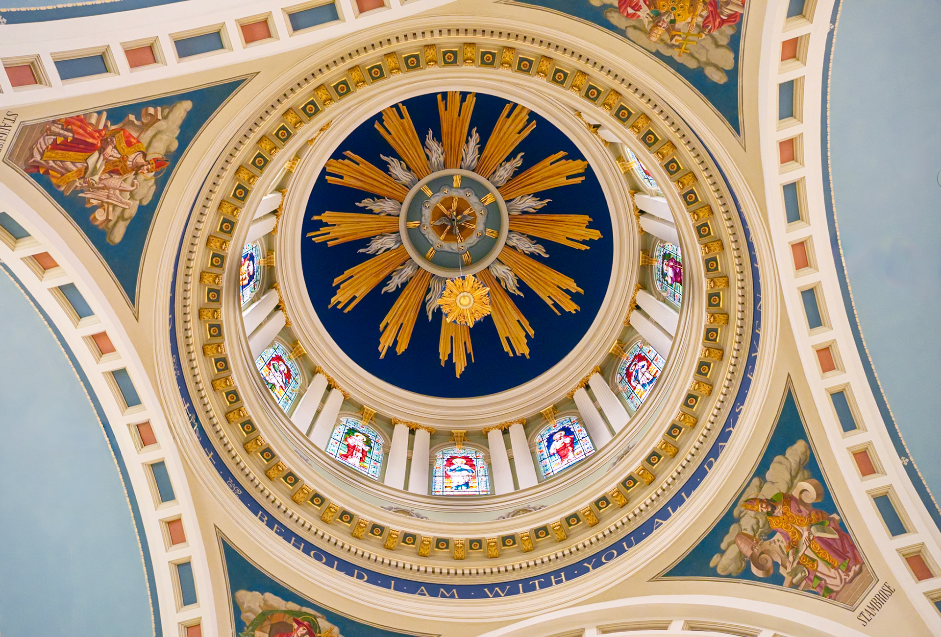 Interior of Dome of St Patrick Cathedral Harrisburg