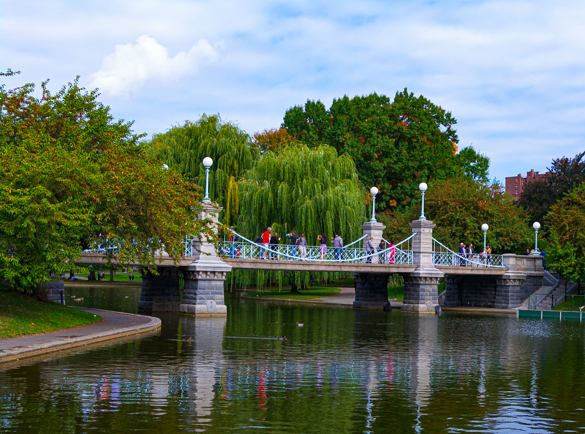 Public Garden Footbridge Boston October 2013