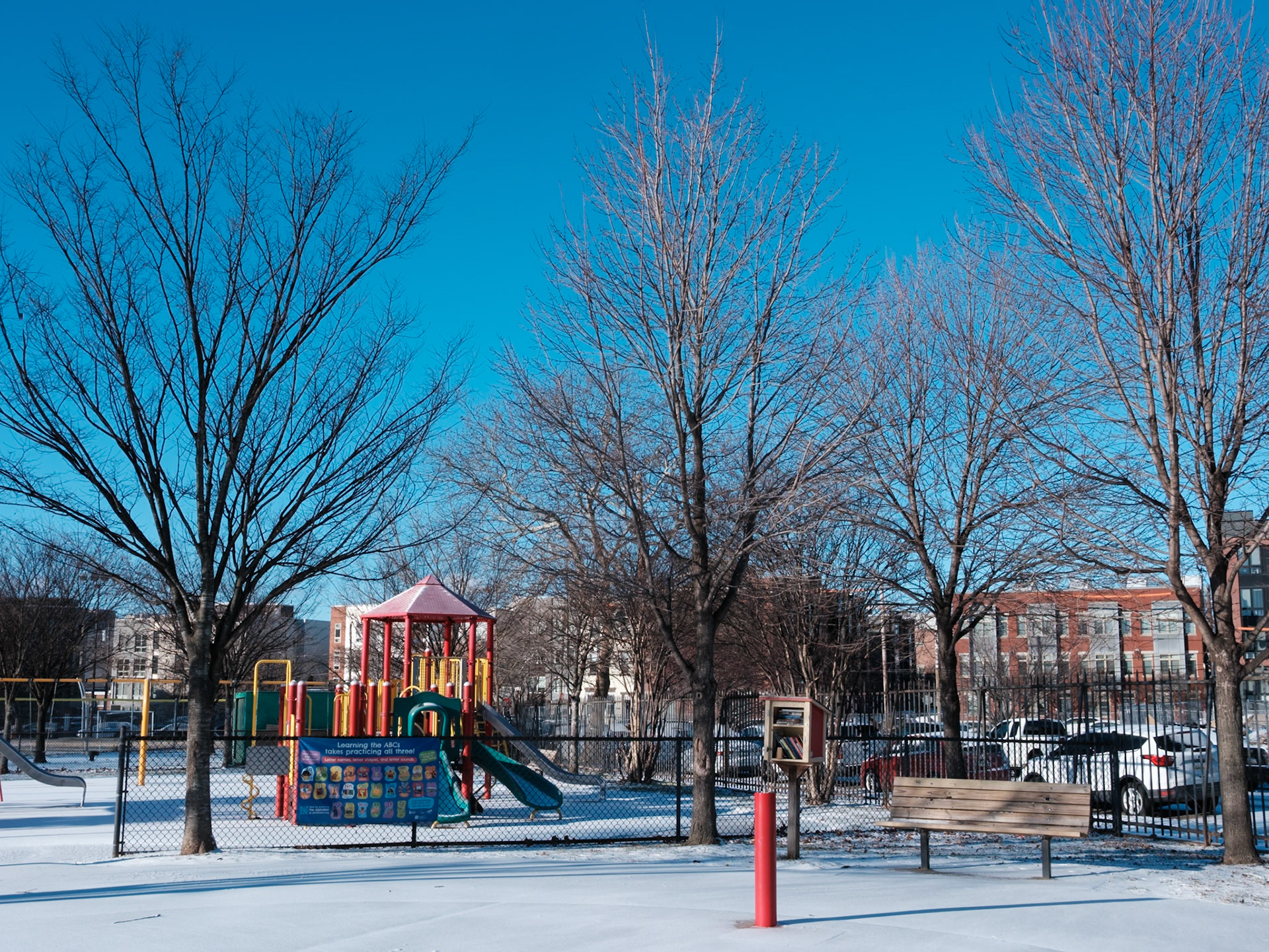 Francisville Park with Pole on 1 January 2025