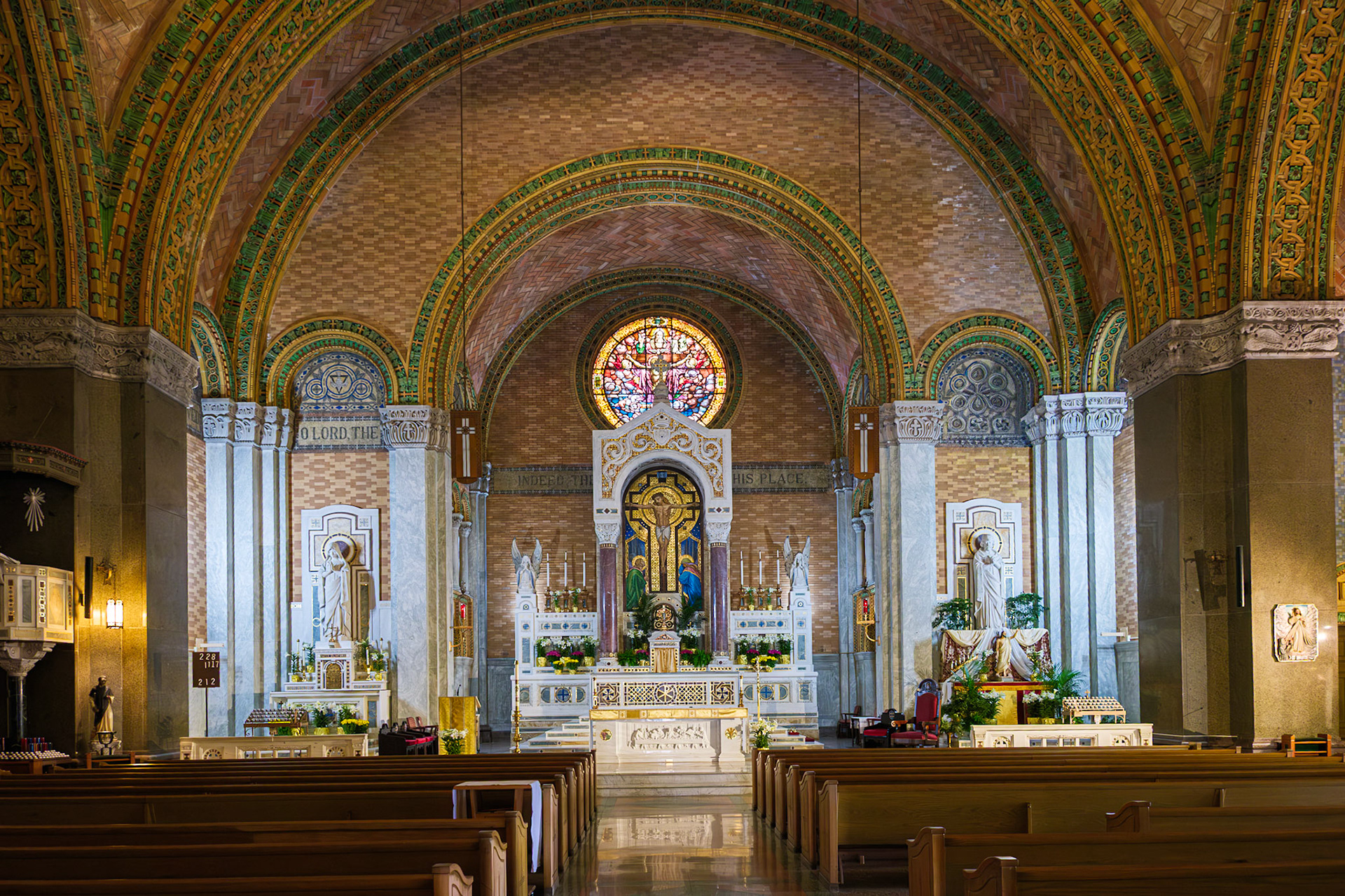 Sanctuary and side altars St Francis de Sales Church Philadelphia
