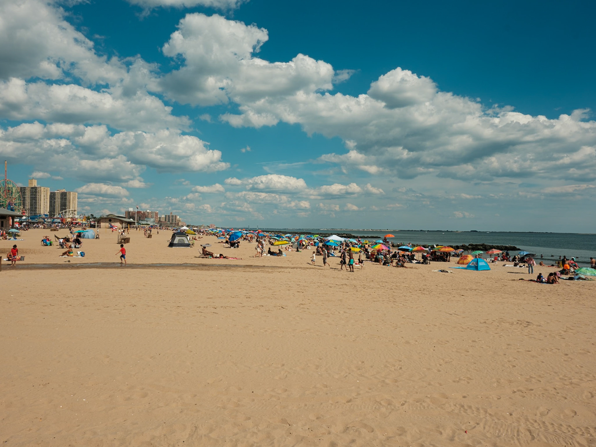 Beach Crowd on Coney Island on Labor Day 2024