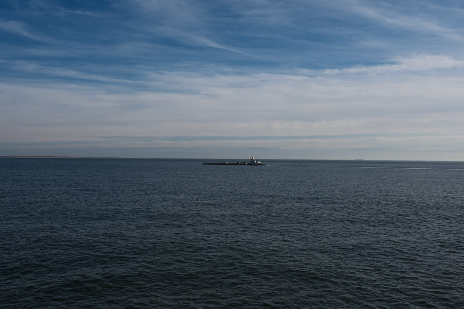 Lone Tanker off Coney Island December 2024