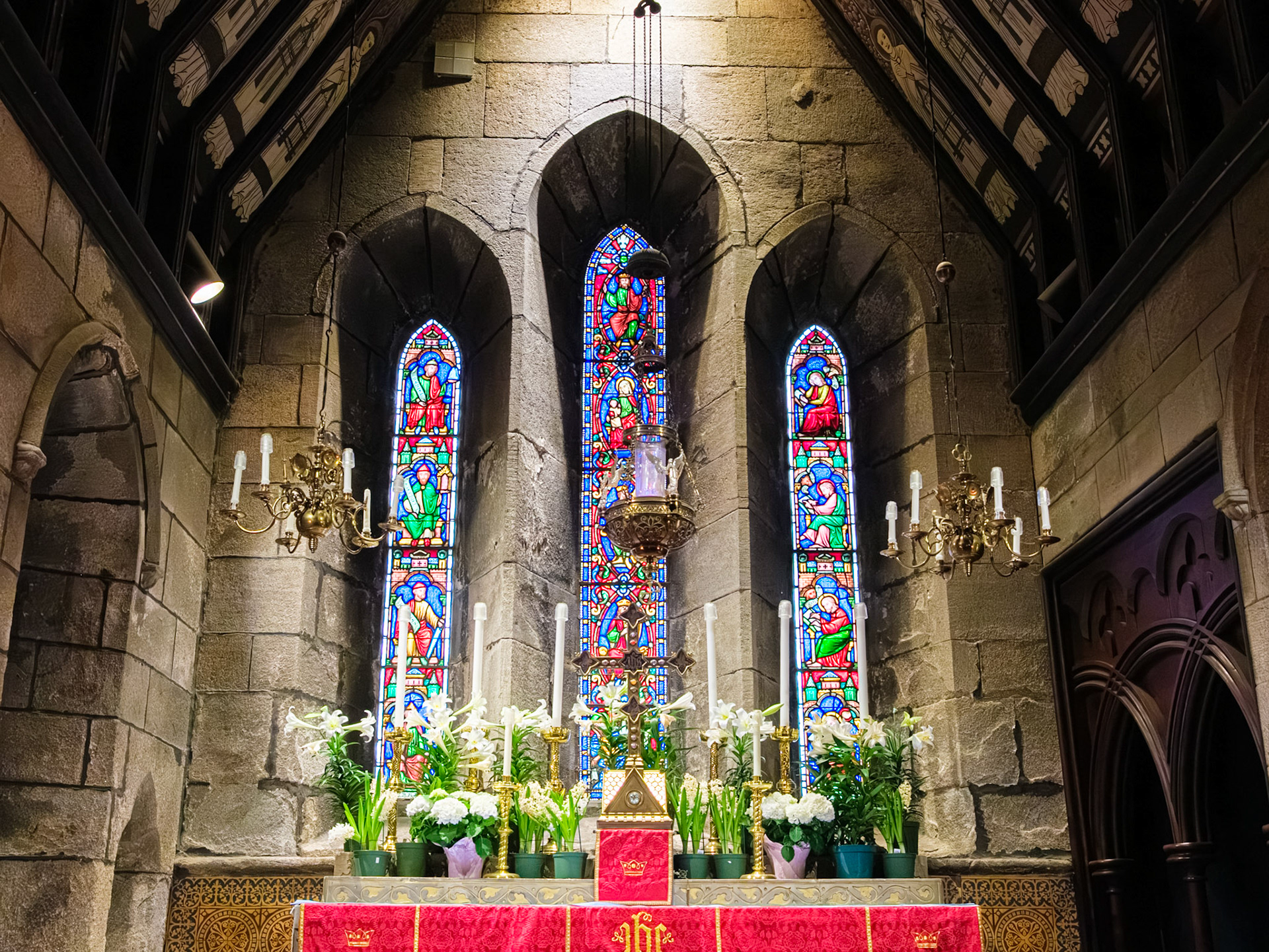 Close Up of Window Behind Altar at St James the Less