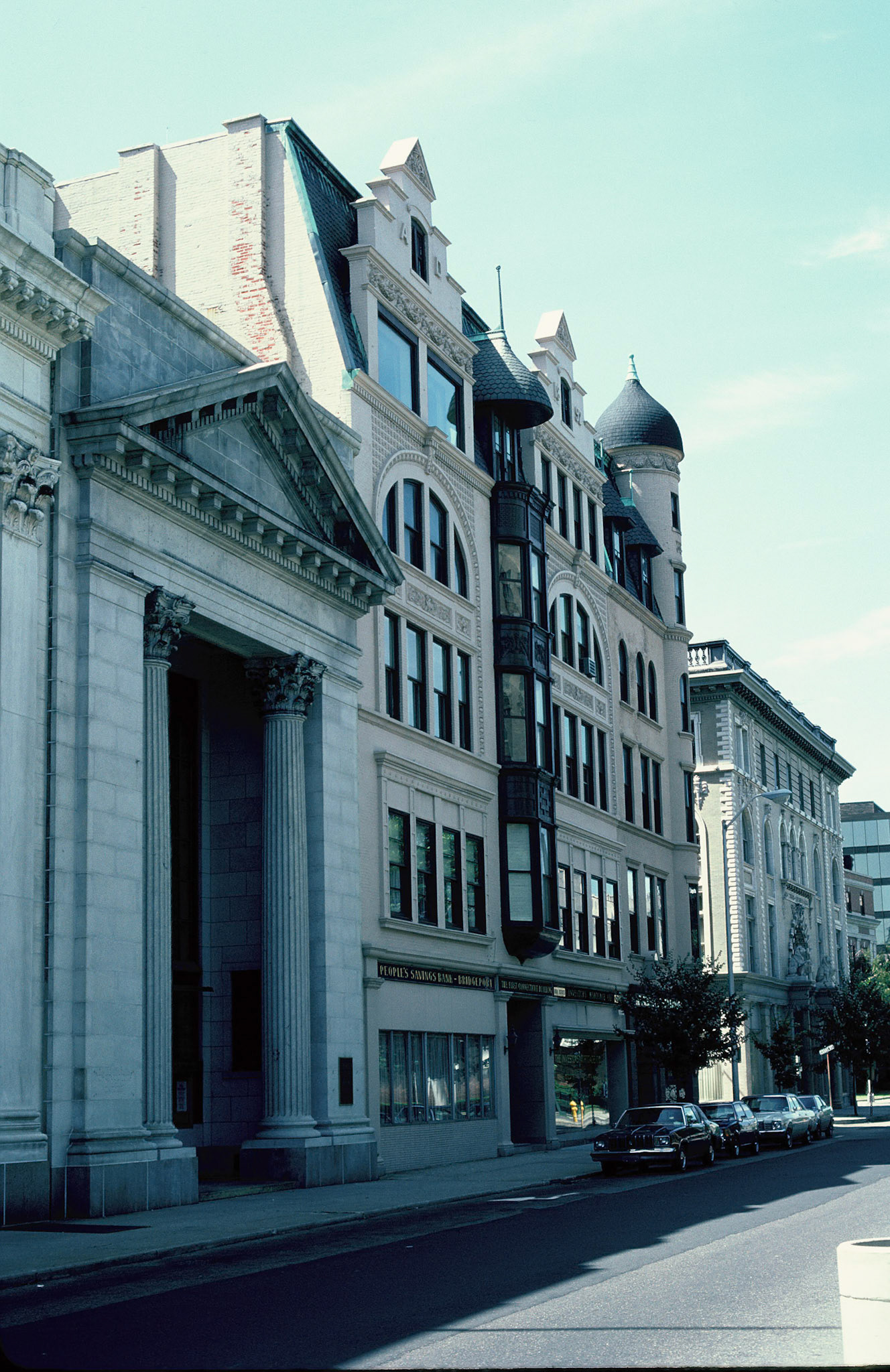 Business Buildings on Main Street in Bridgeport 1983