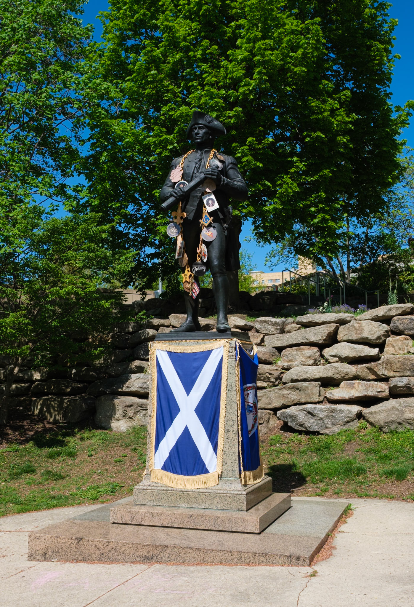 Tricked Out Statue of a Scottish Revolutionary War Hero