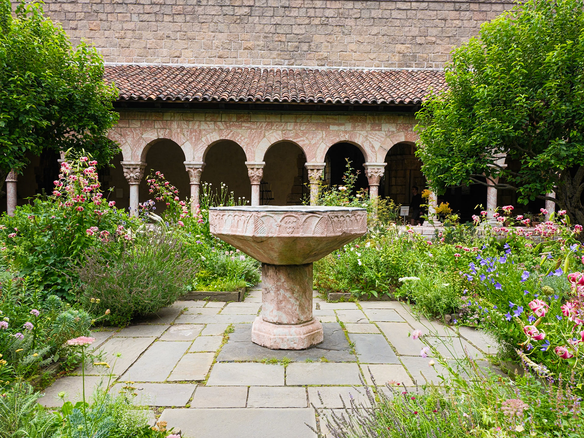 Big Bird Bath at the Cloisters July 2024