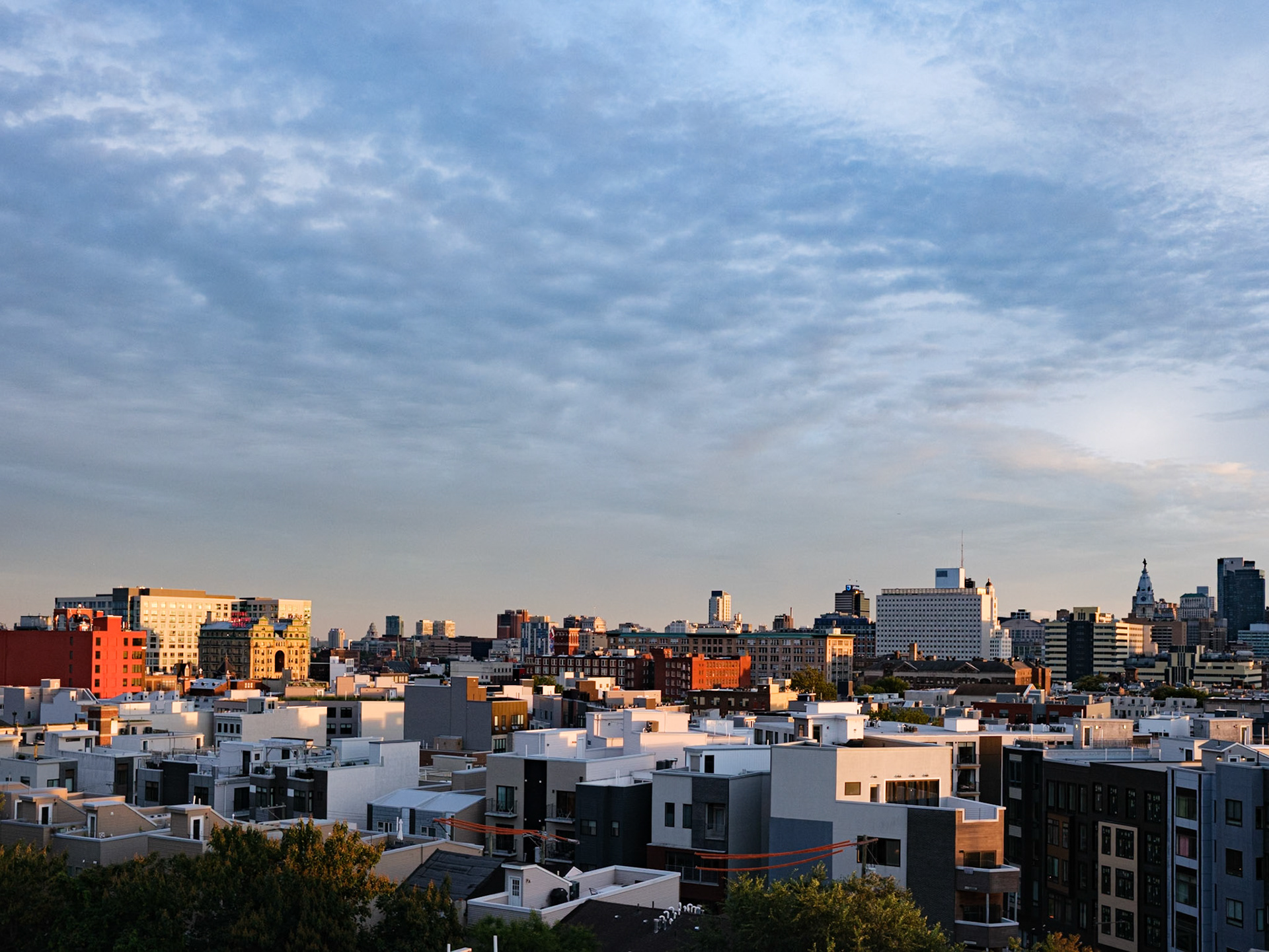 Nearing Sunset from Home Roof on First Day of Fall and Eve of Noreaster