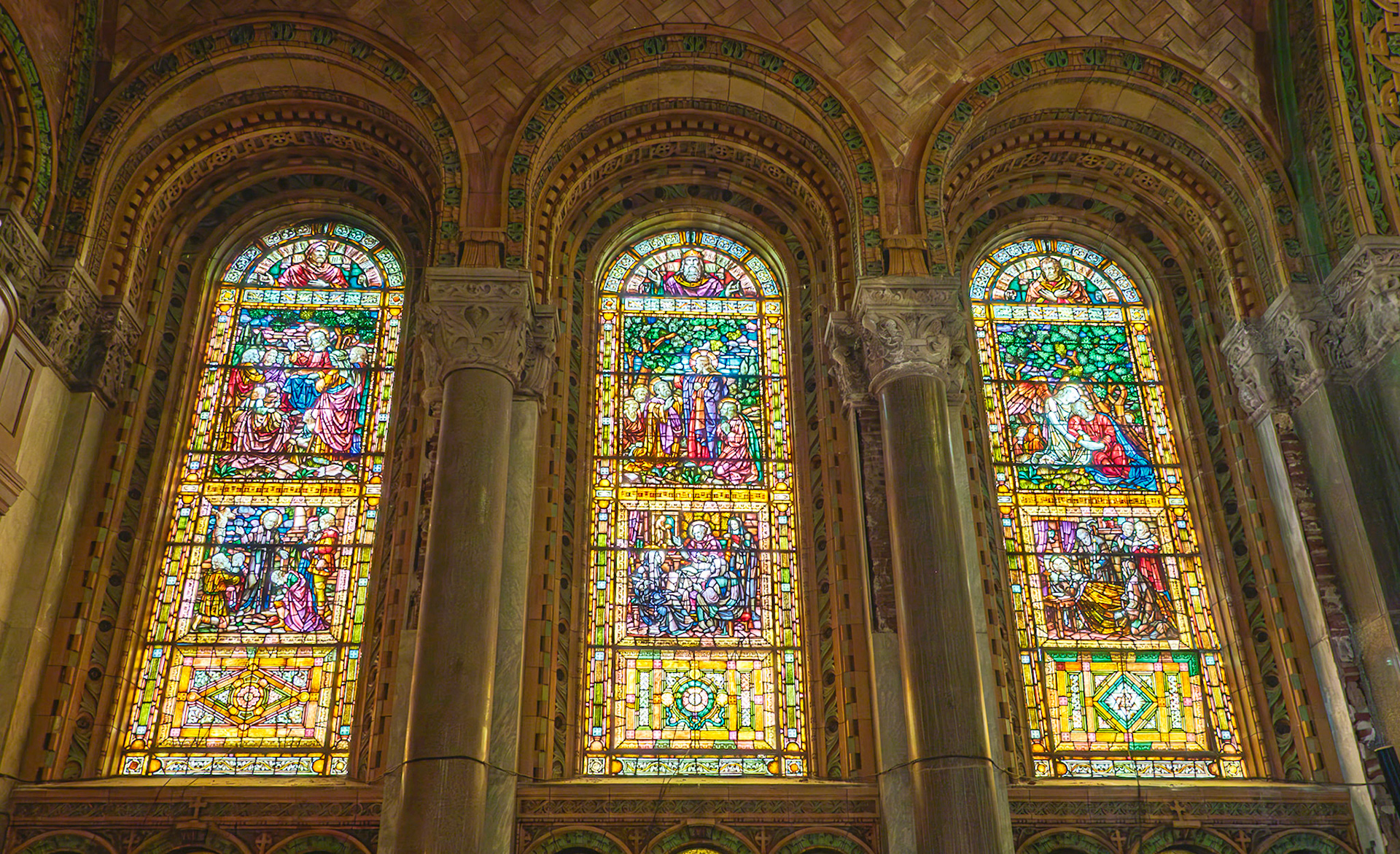 Three Windows on the Life of Christ St Francis de Sales Philadelphia