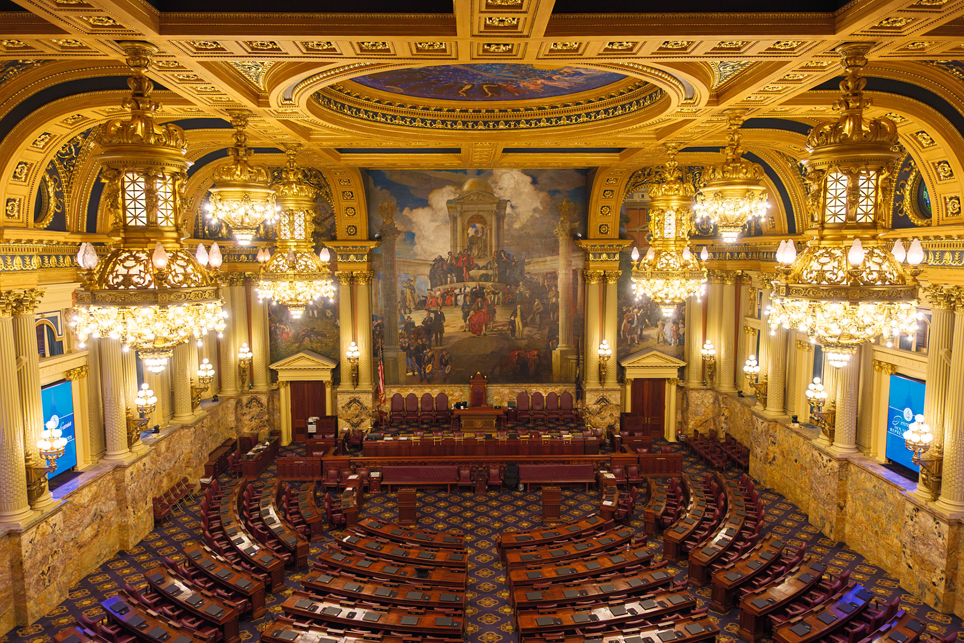 Pennsylvania House Chamber from Visitor Gallery