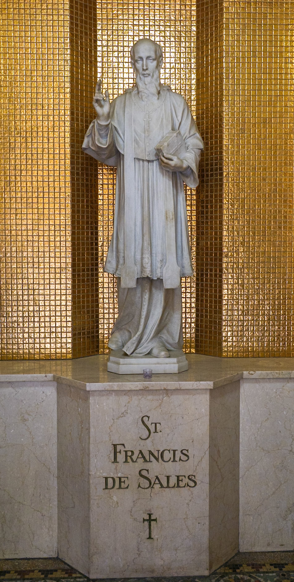 St Francis de Sales Statue in Narthex of St Francis de Sales Church Philadelphia