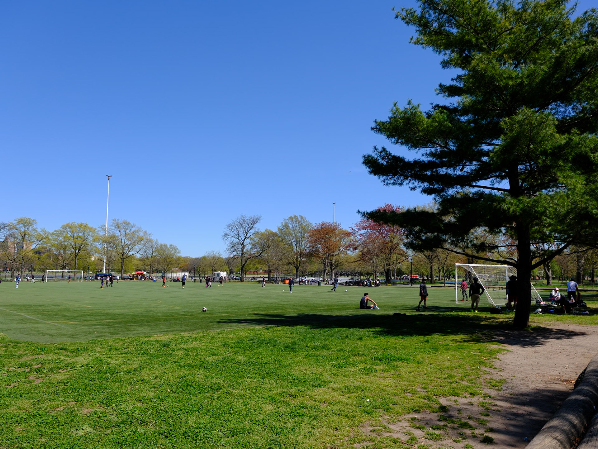 Break from a Soccer Game at Flushing Meadows Corona Park April 2024