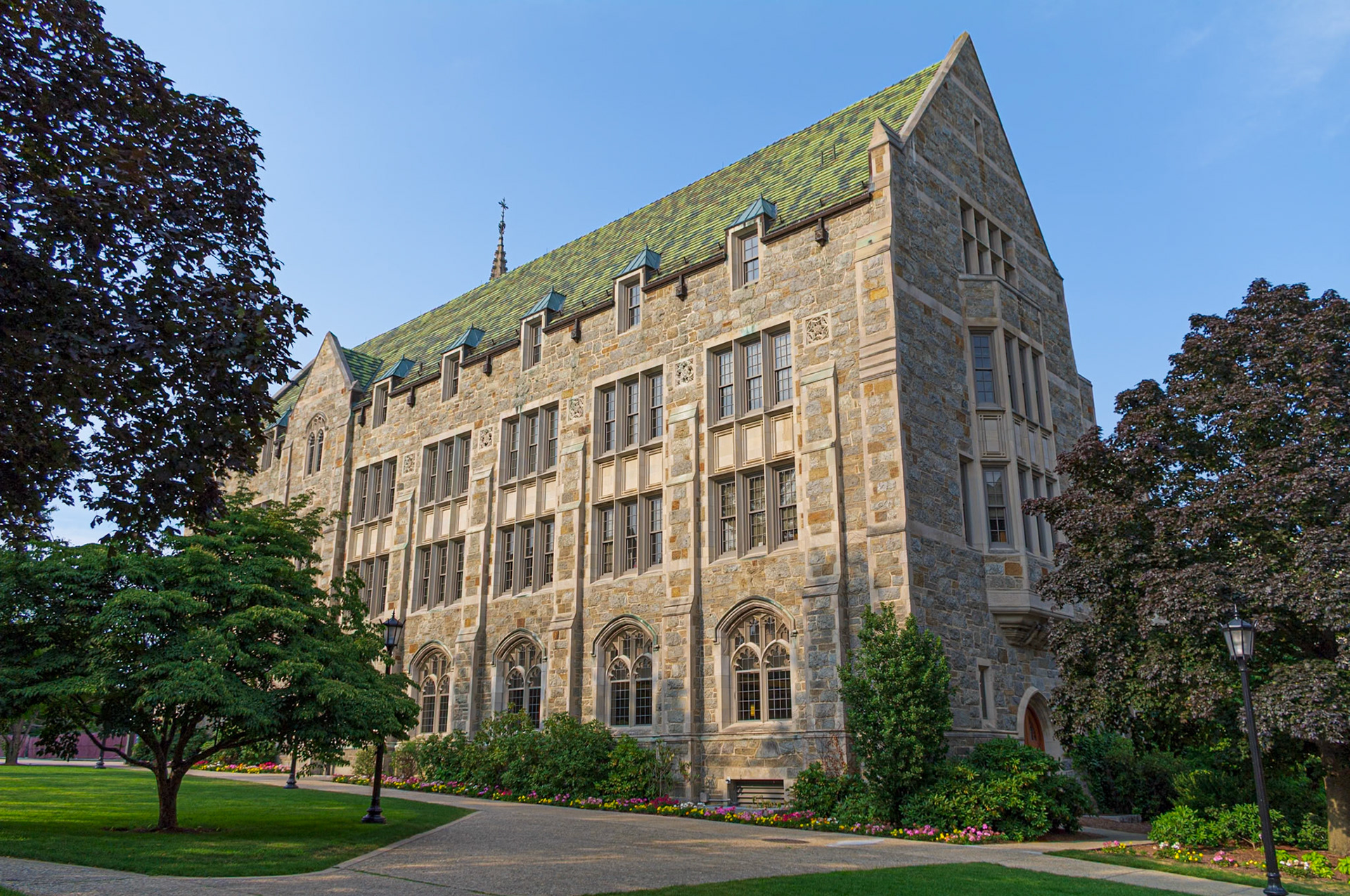 Devlin Hall of Boston College-Southwest Elevation