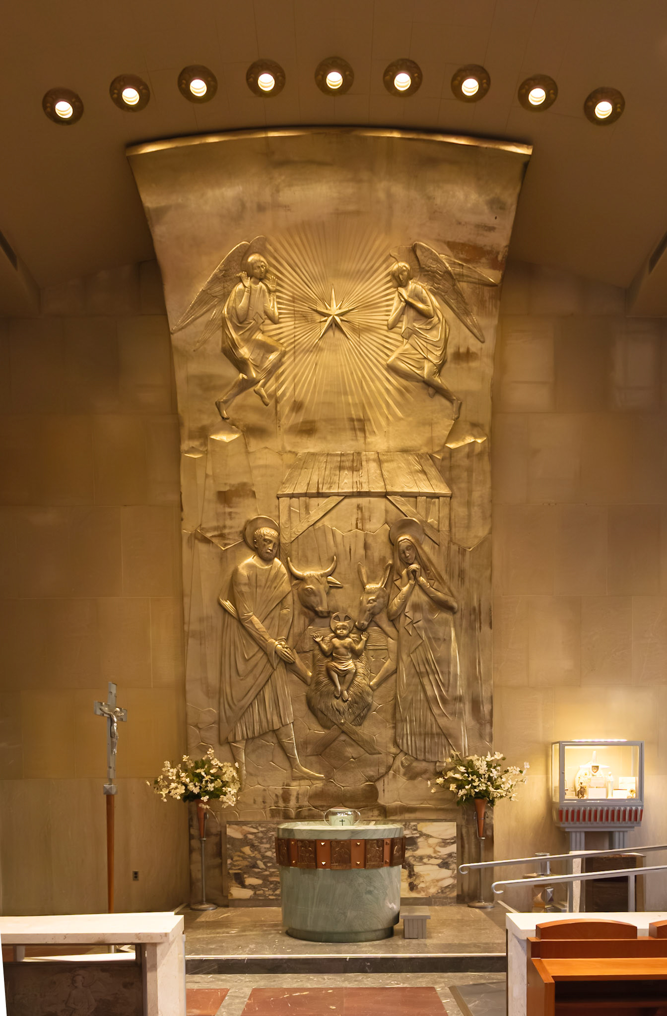 Baptistry Area With Font at St Joseph Cathedral
