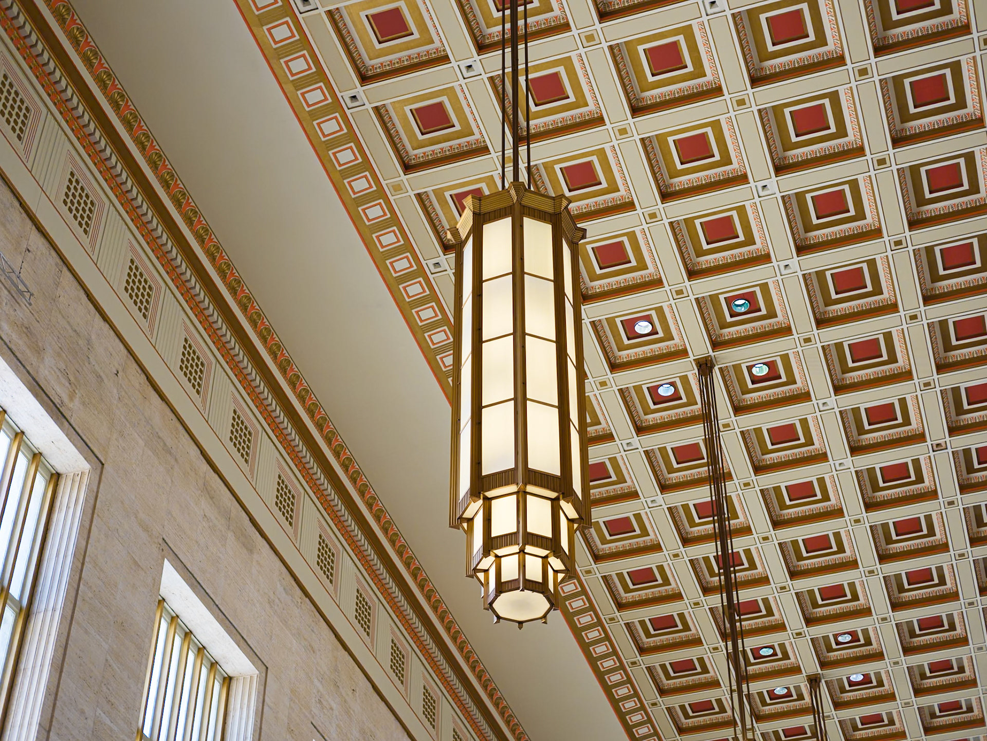 Large Light in Reception Hall at 30th Street Station
