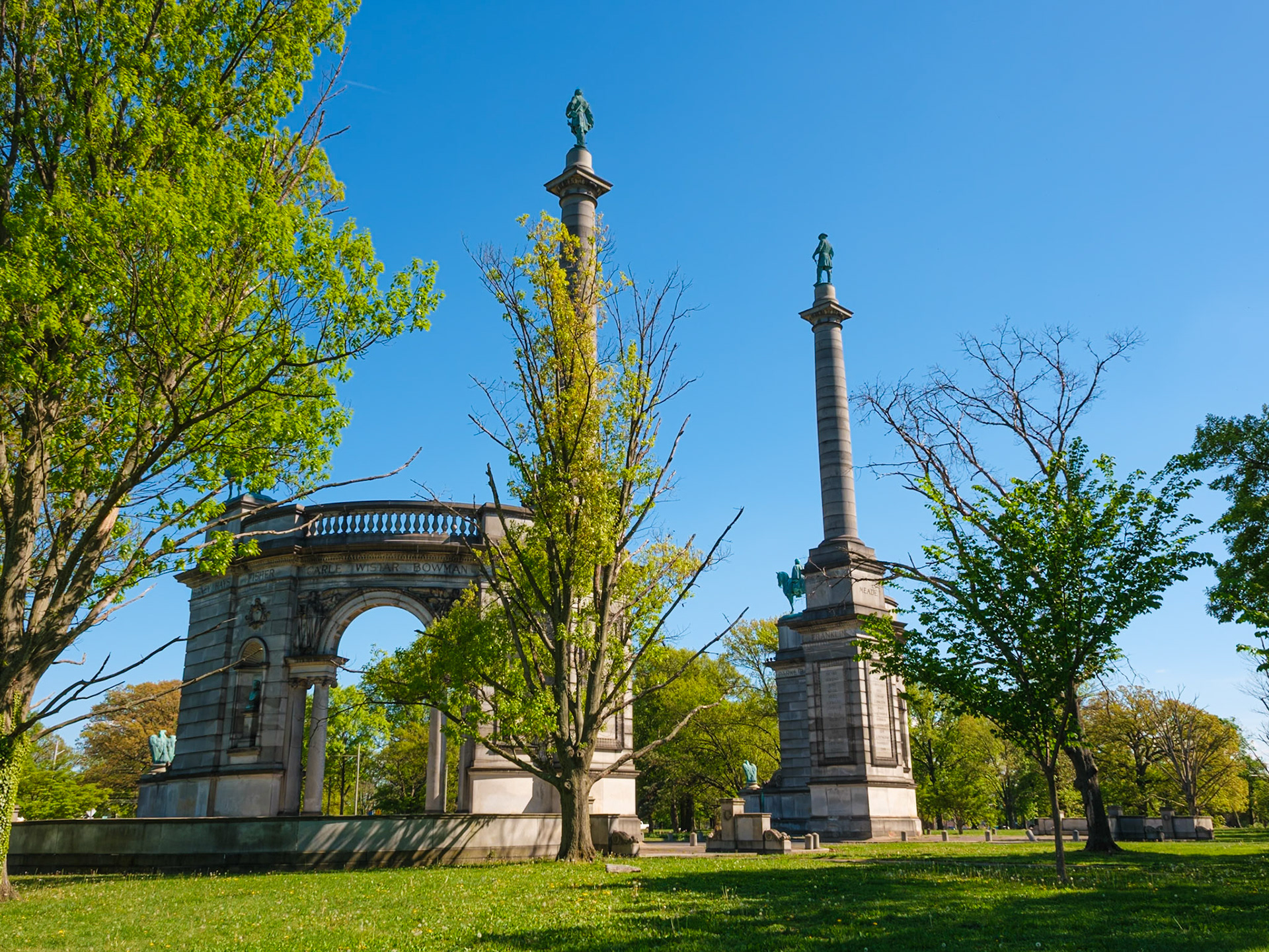 Looking Southeast at Civil War Memorial