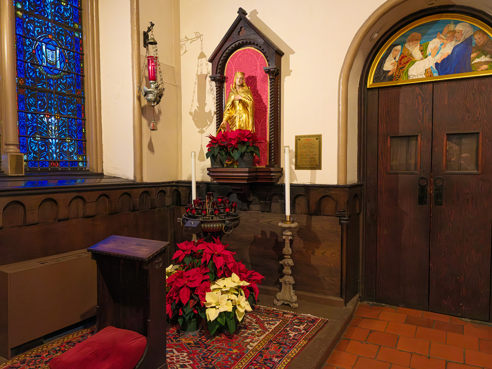 St Catherine Shrine During Christmastide at St Clement Church Philadelphia