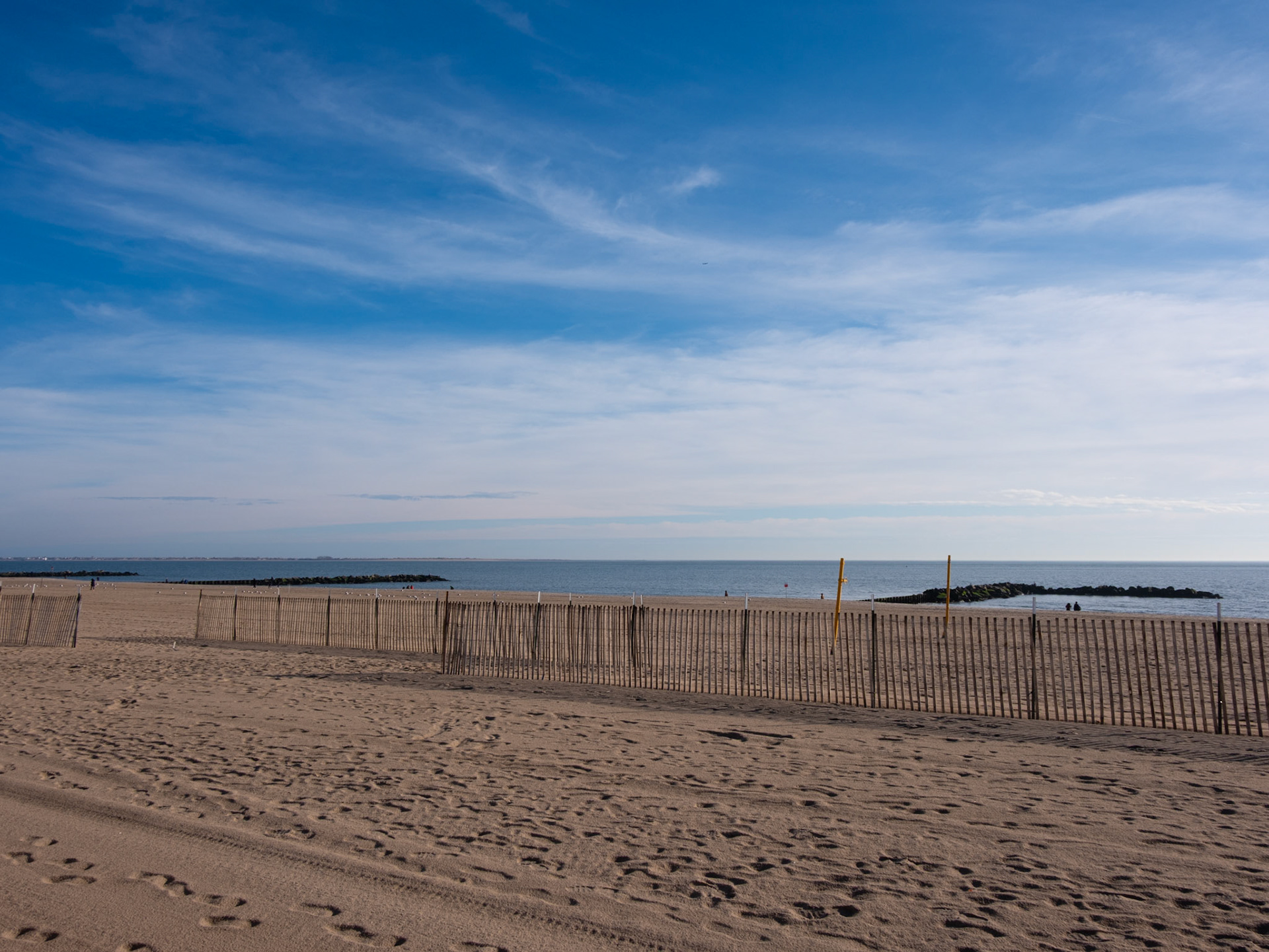 Coney Island Beach With Snowfence December 2024