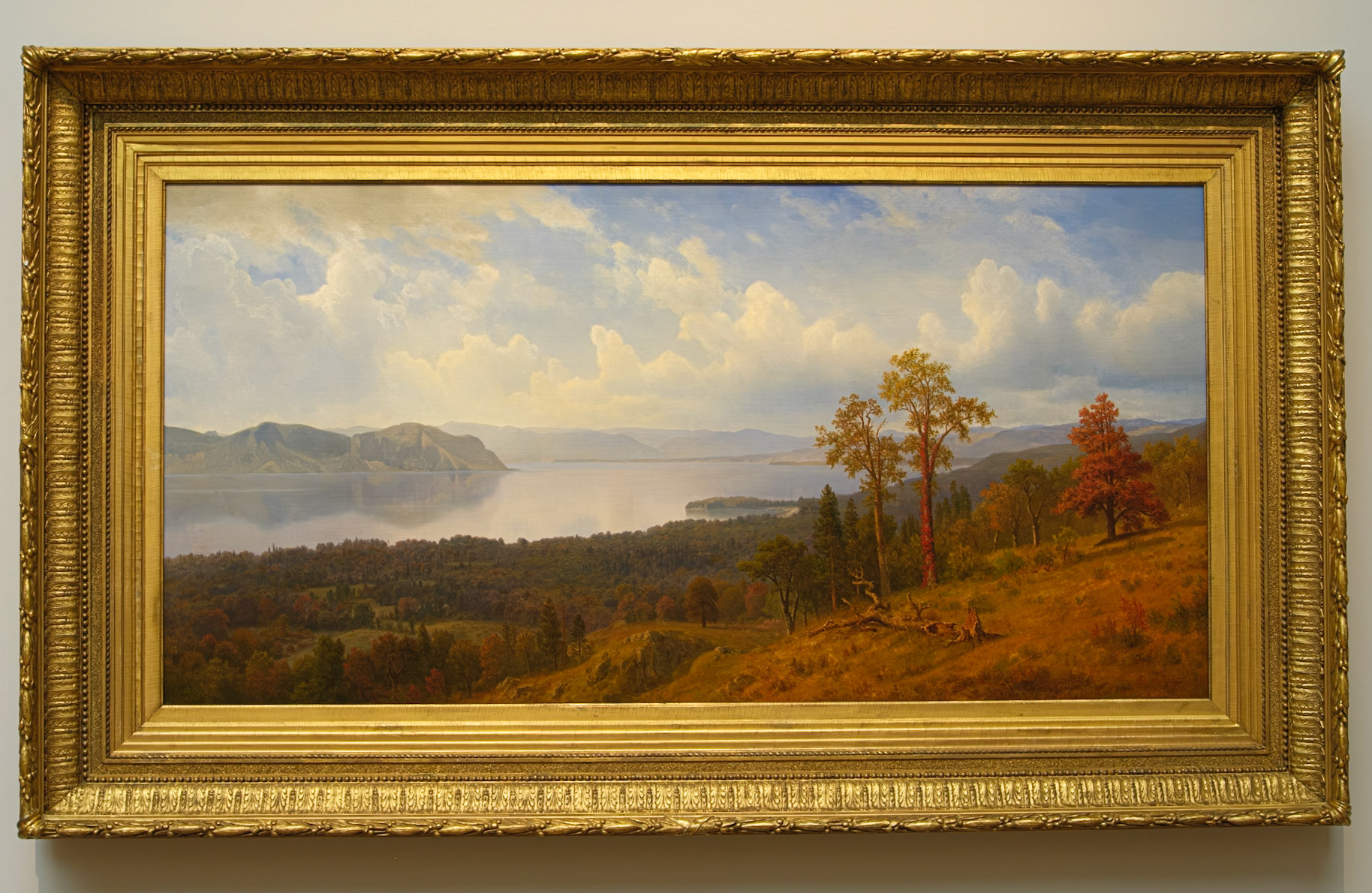 View of Hudson Valley Near Tappan Zee by Bierstadt